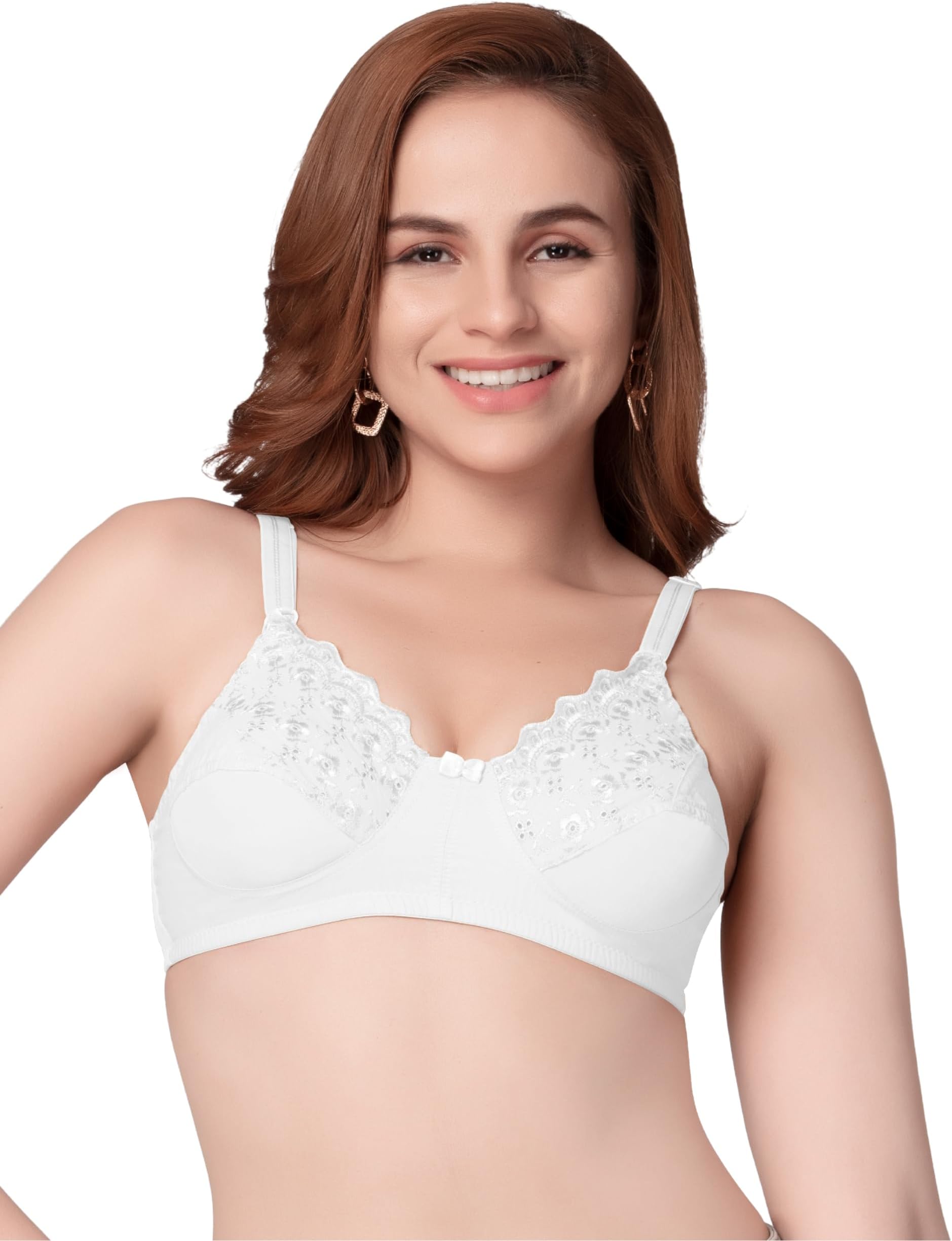 DAISY DEEWomen's Cotton Non Padded Wirefree Full Coverage Bra - NGLREA