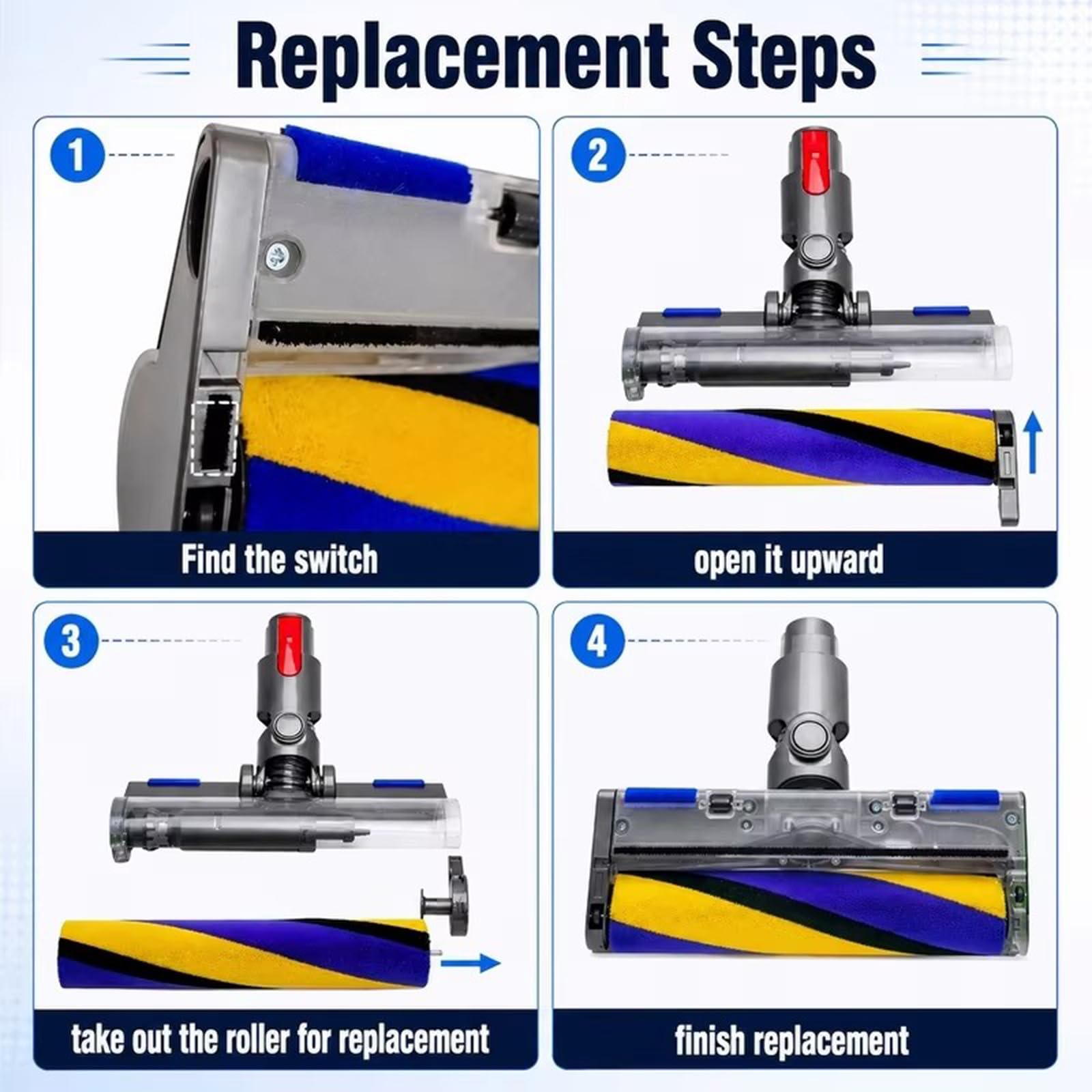 V15 miękka głowica szczotki do Dyson V7 V8 V10 V11 V15 Gen5 Detect Vacuum