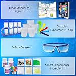 200+ Kit d'expériences scientifiques pour les enfants, Projet scientifique Jouets Volcano de laboratoire Cadeaux d'anniversaire pour garçons & Filles, Ensemble de chimie, Gemstone S.T.E.M Activités éducatives