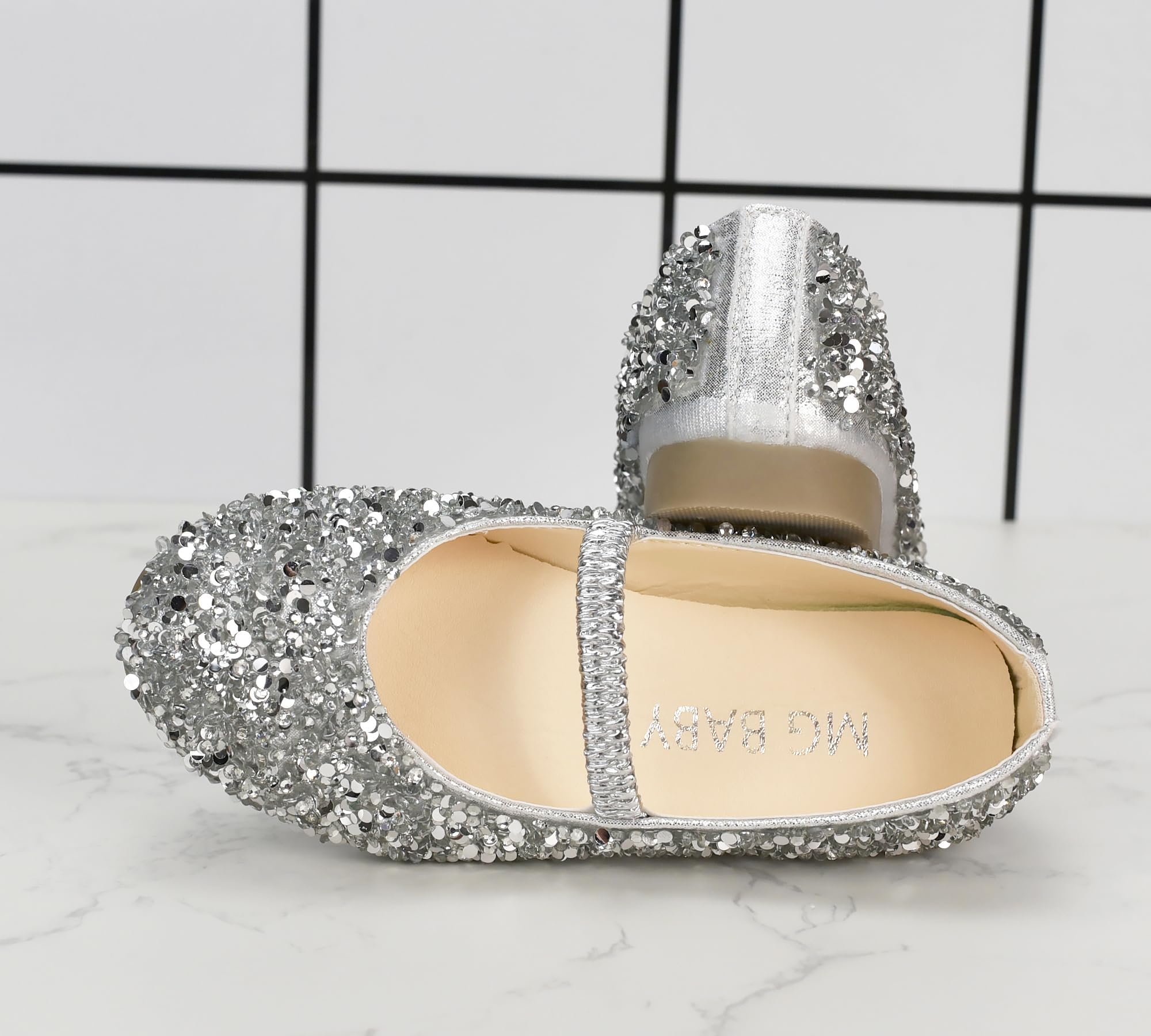 Scarpe Principessa Bambina Bimba, Scarpe Glitterate per Ragazza, Scarpe con Paillettes Eleganti per Cerimonia Festa