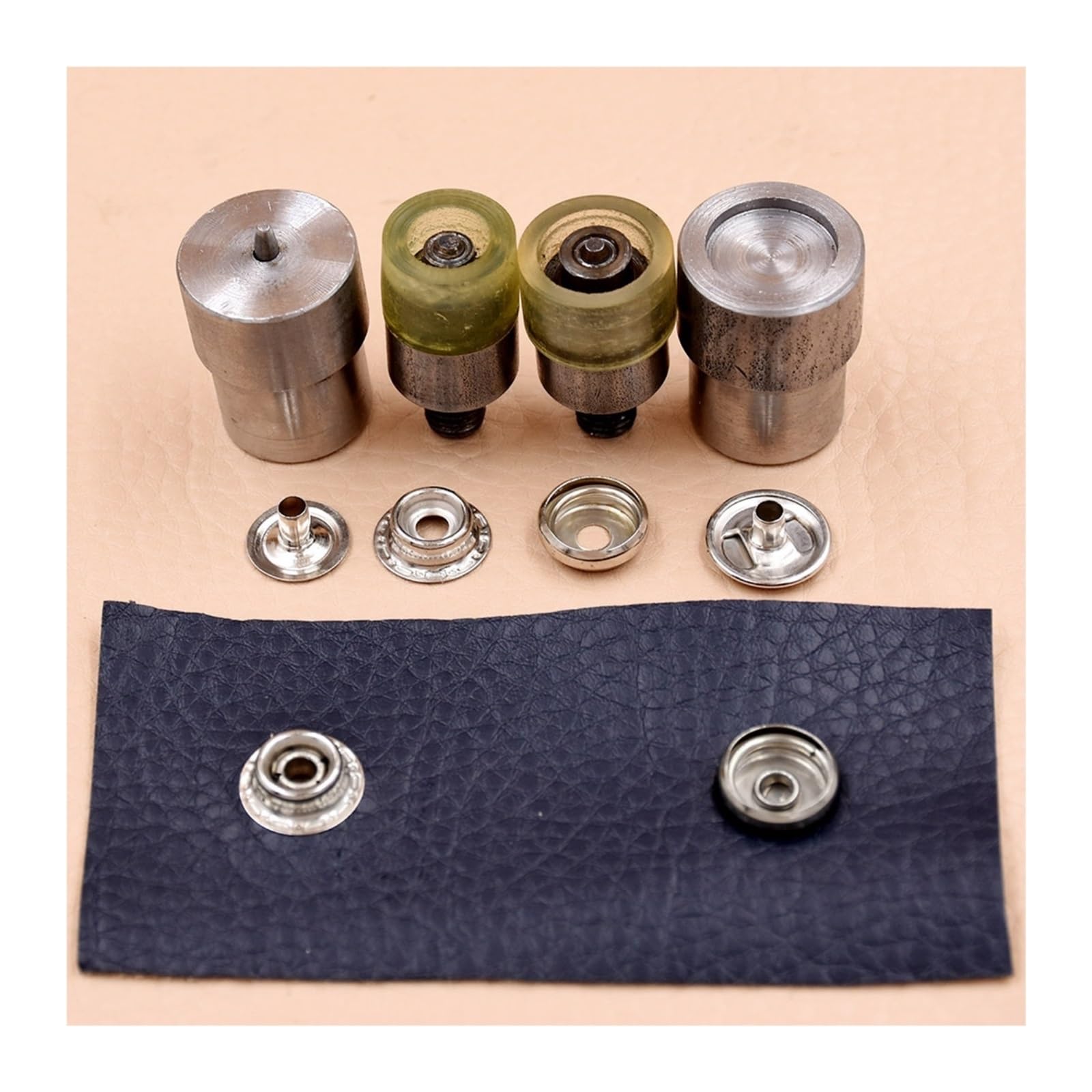 Snap Fasteners Botón Die Troquel de botón a presión 15/12,5/10 mm metal | Máquina de prensa, moldes, troqueles, herramientas de instalación de botones(MOLD and 50 buttons-02,12.5MM)
