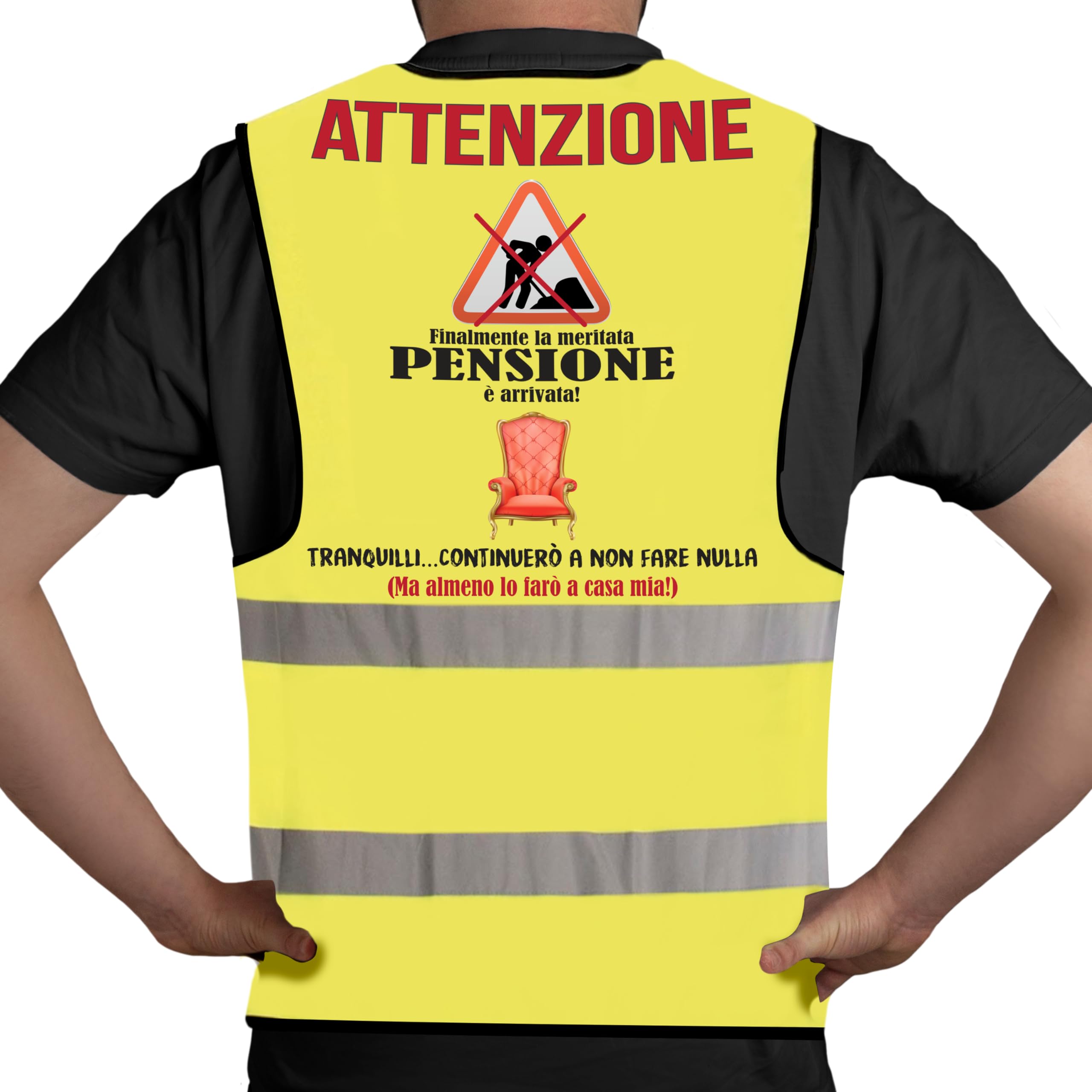 Gilet Pensione Divertente - Idea Regalo Pensione Uomo Originale - Regali per Pensione Gadget Scherzi Pensionato Originali