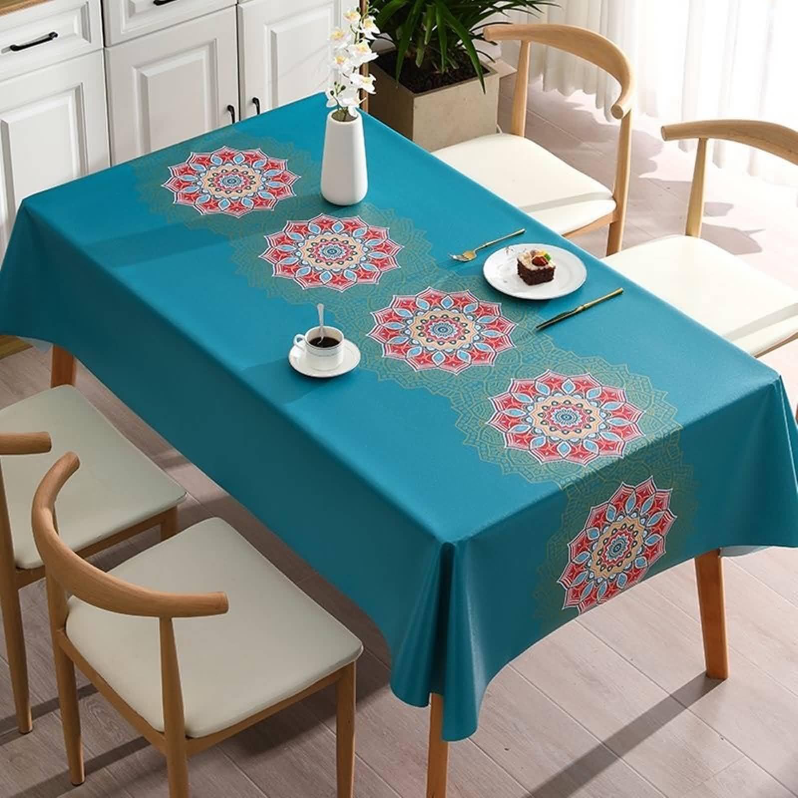 Nappe toile cirée imperméable 100x160 nappe de table rectangulaire PVC