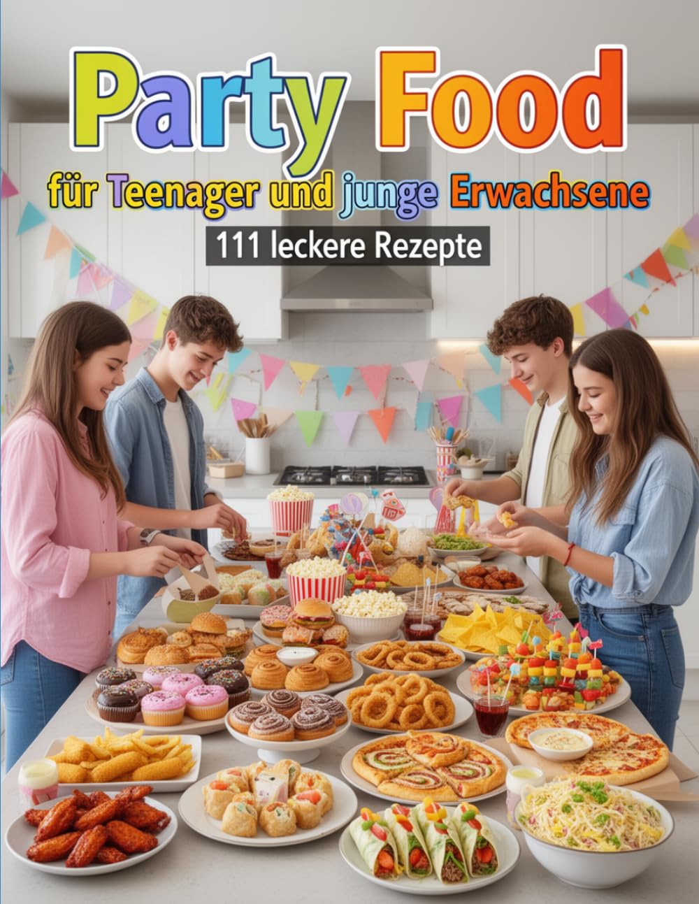 Party-Food für Teenager und junge Erwachsene - 111 leckere Rezepte: Ideen für Party, Geburtstage, Chills & Feiern - Leckere Snacks, Süßes & Herzhaftes ... & Backen für Teenanger und junge Erwachsene)