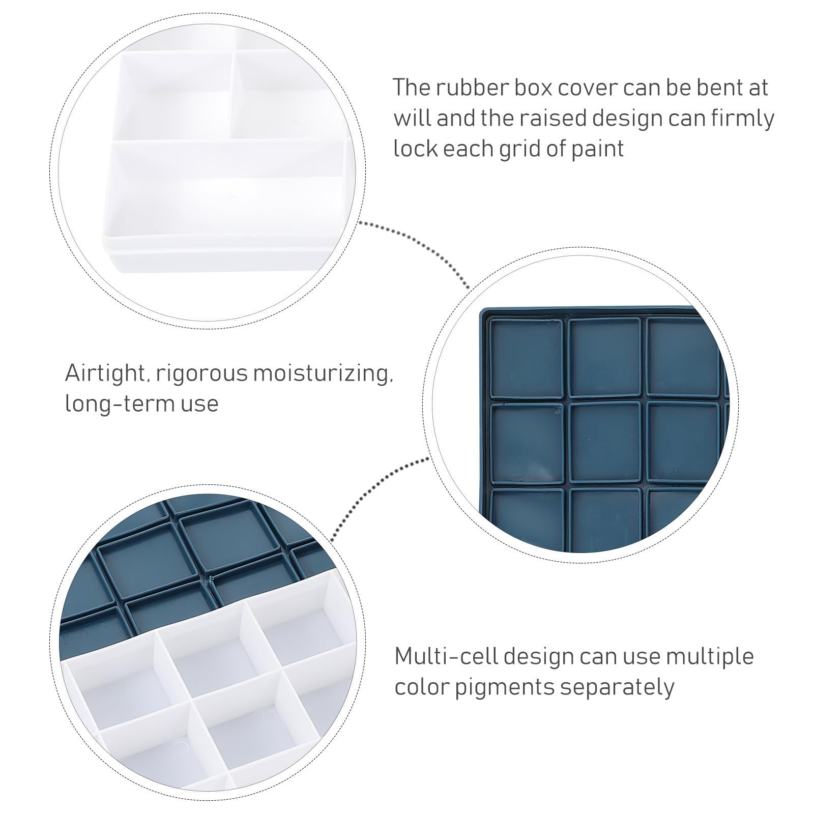 SUPVOX 3 Pièces Boîte de Peinture en Plastique 36 Compartiments pour