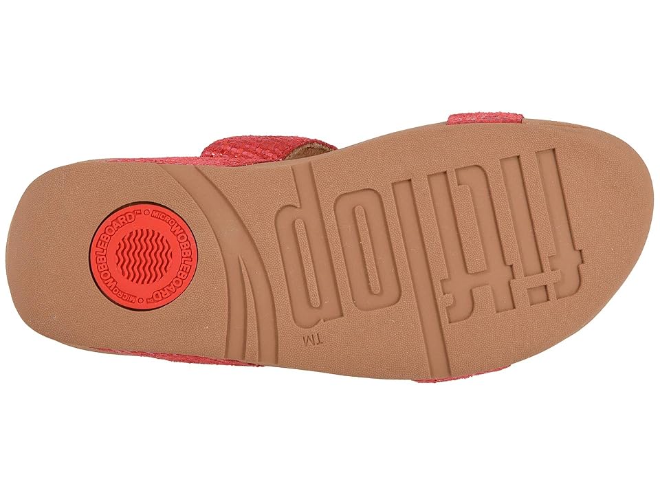

FitFlop Lottie Chain Print Slide (Adrenaline Red/Chipmunk) Women's Slide Shoes