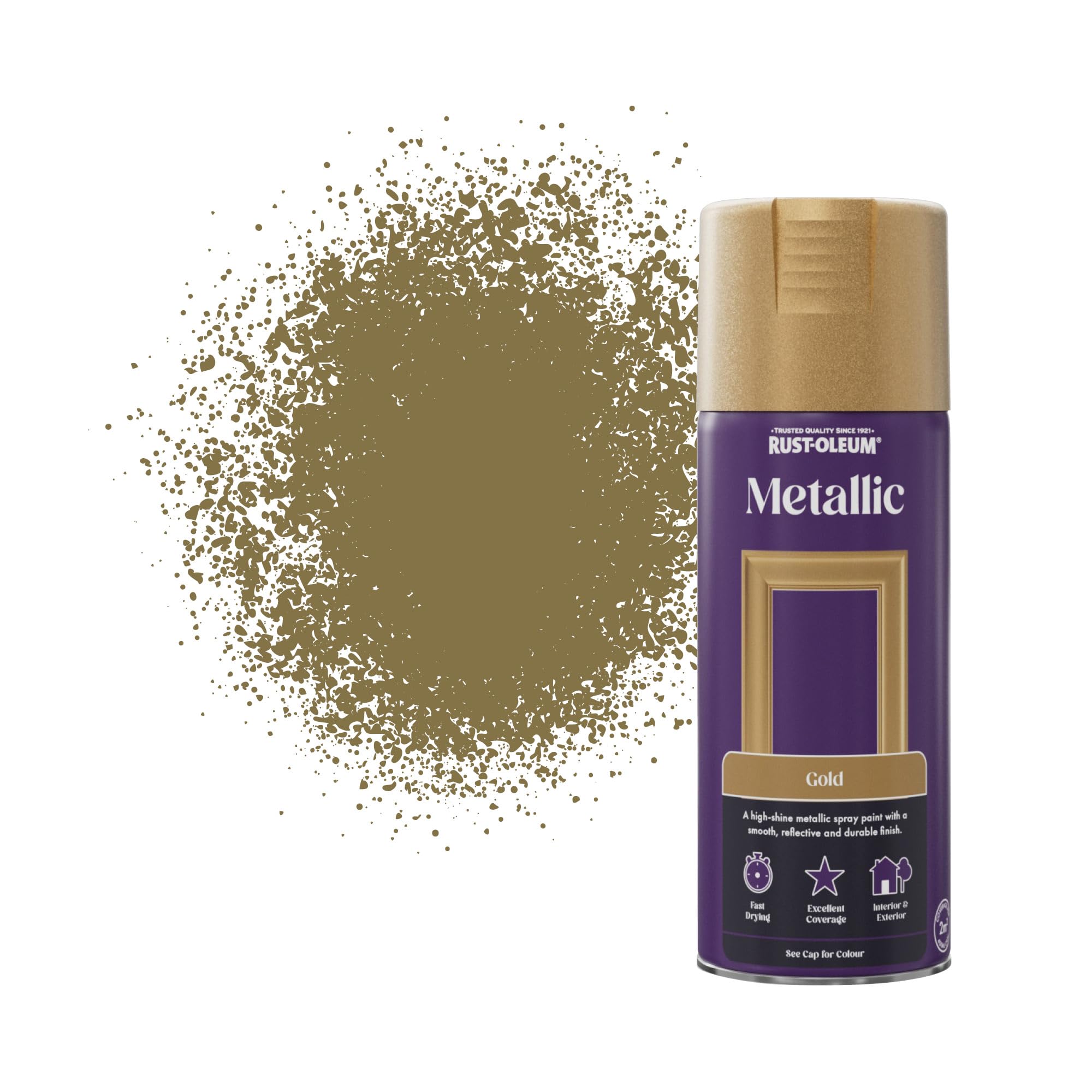 Rust-OleumAE0110001E8 400ml Metallic Spray Paint - Elegant Gold