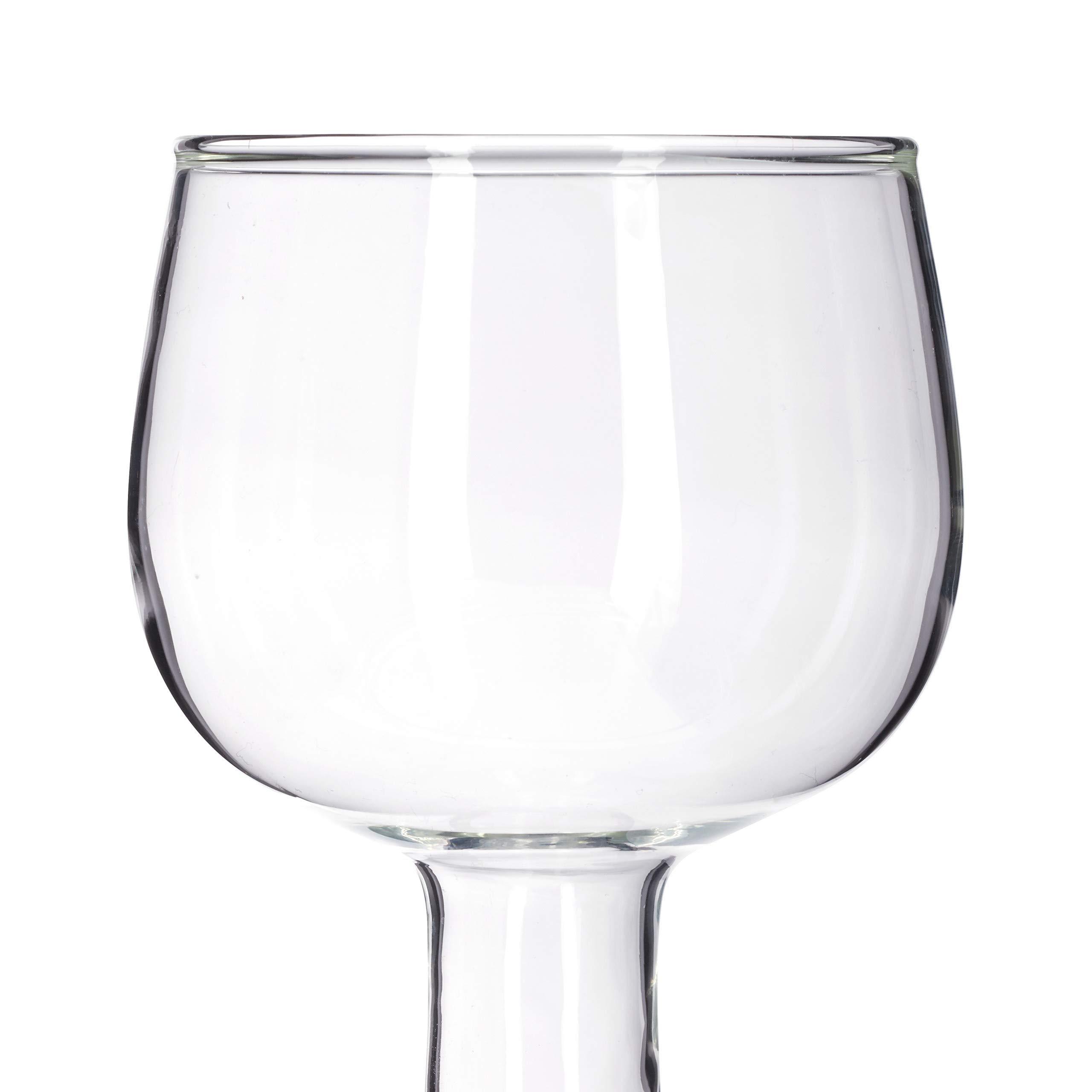 Relaxdays przezroczysty butelko kieliszek, gadżet z napisem, prezent dla wielbicieli wina, poj. 750 ml, lampka wina