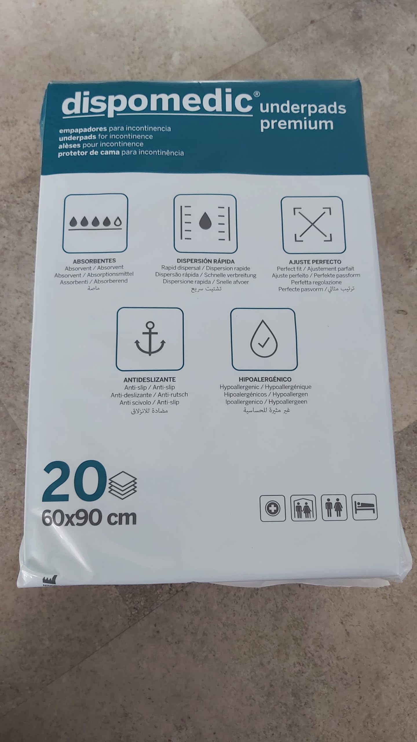 Empapadores 60x90 Desechables 20-40-100 Unidades, empapador para la incontinencia, Almohadillas absorventes para Adultos y Mascotas, Protector de Cama,, salvacamas Adultos (40)