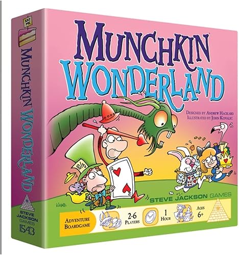 Munchkin Wonderland - Juego de mesa familiar y de cartas, para adultos y niños, aventura de fantasía, a partir de 6 años, para 2 a 6 jugadores,