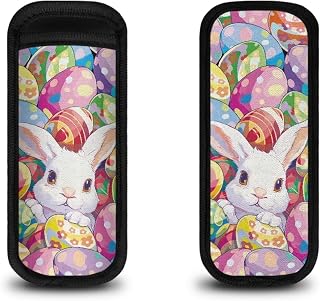 Easter Egg Bunny Popsicles Holders Popsicle Sleeves for Kids Anti Freezing Insulator Ice Pops Bags Ice Pop Sleeves for Summer Home Party Set 6 Pcs