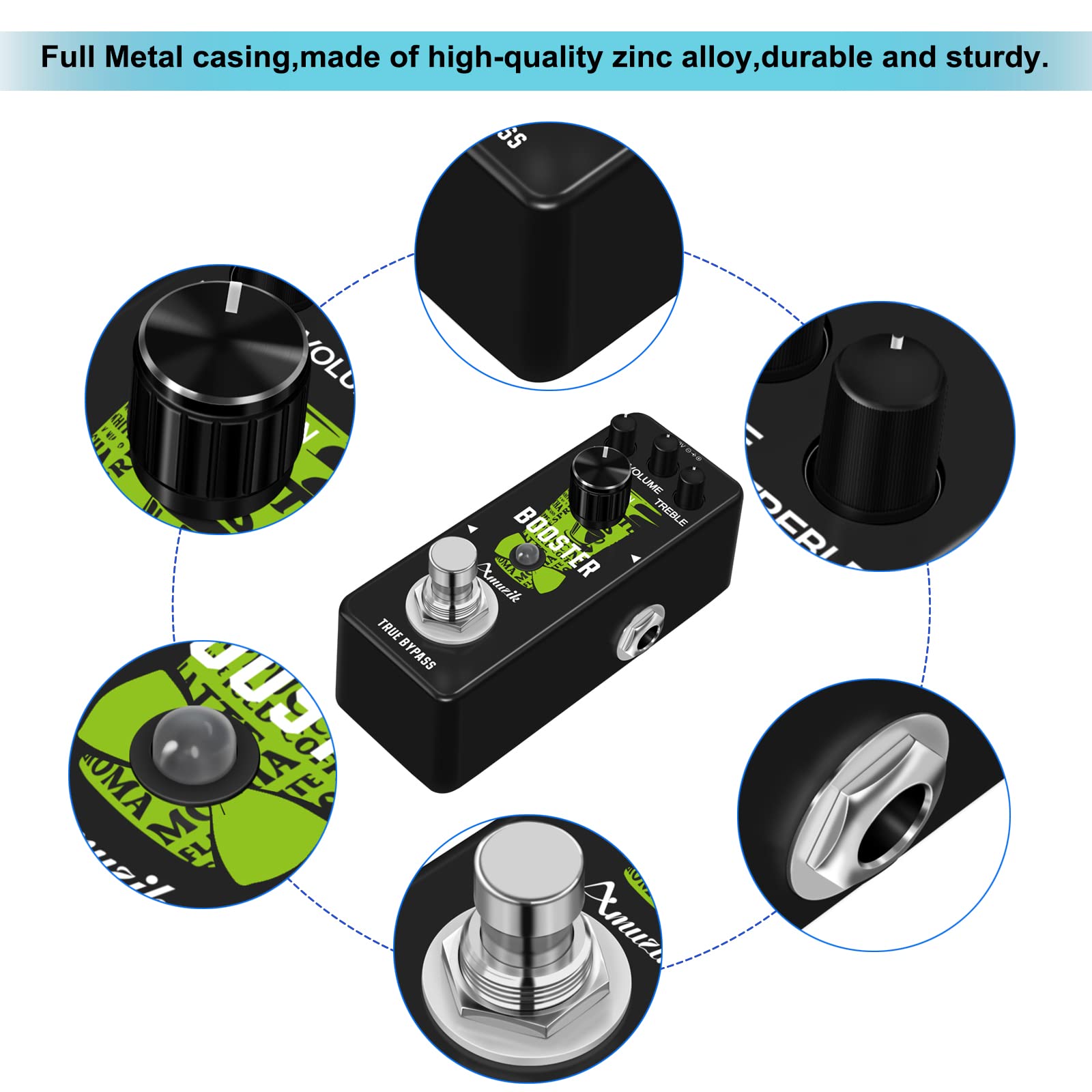 Amazon.com: Amuzik Guitar Effect Pedal Booster Analog Guitar Boost