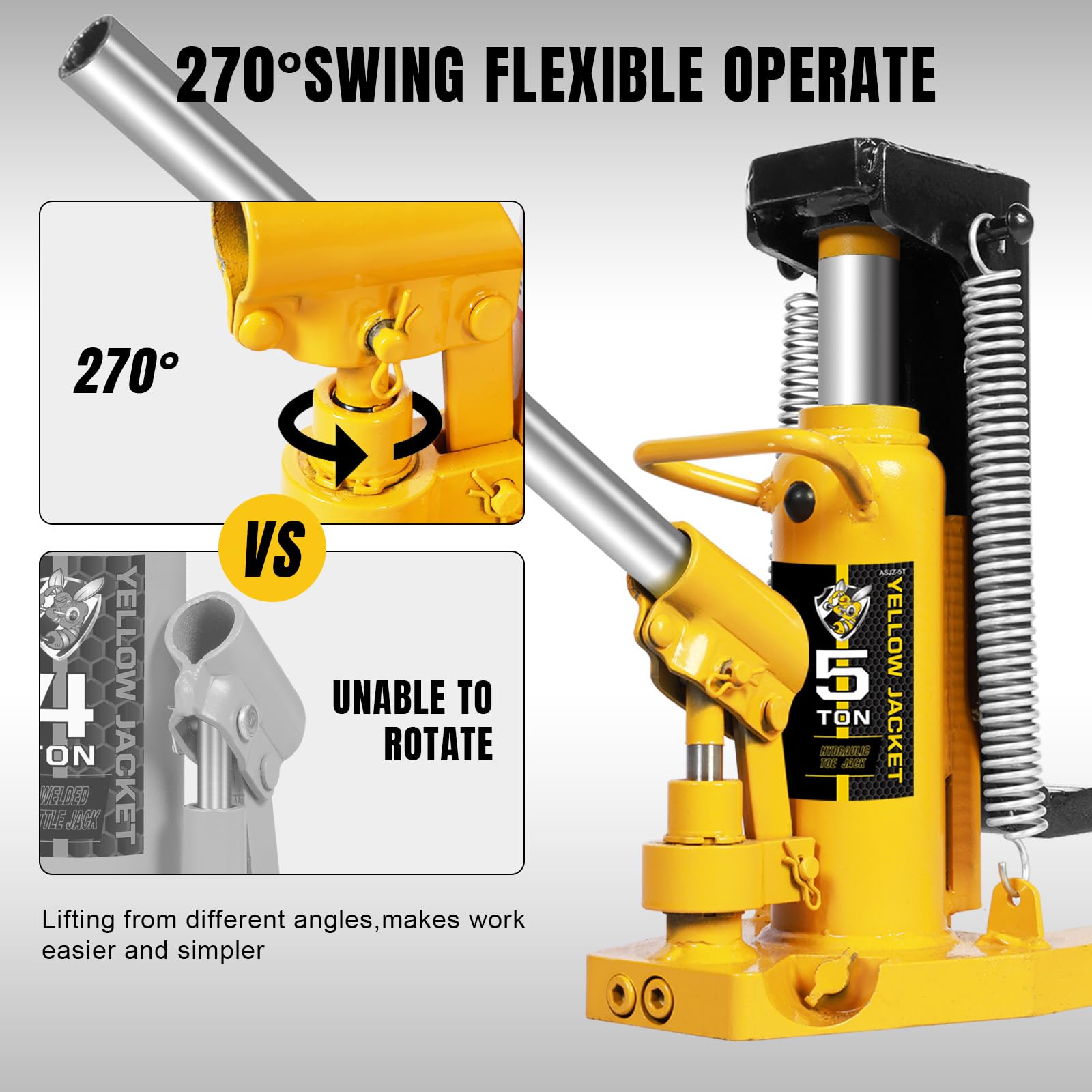 Amazon.com: YELLOW JACKET Toe Jack 2.5 Ton Toe/ 5 Ton Top