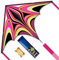 Vista 10 de Cometa Delta grande para niños y adultos, cometas arcoíris fáciles de volar, cometa de playa multifuncional duradera, línea de vuelo sin enredos