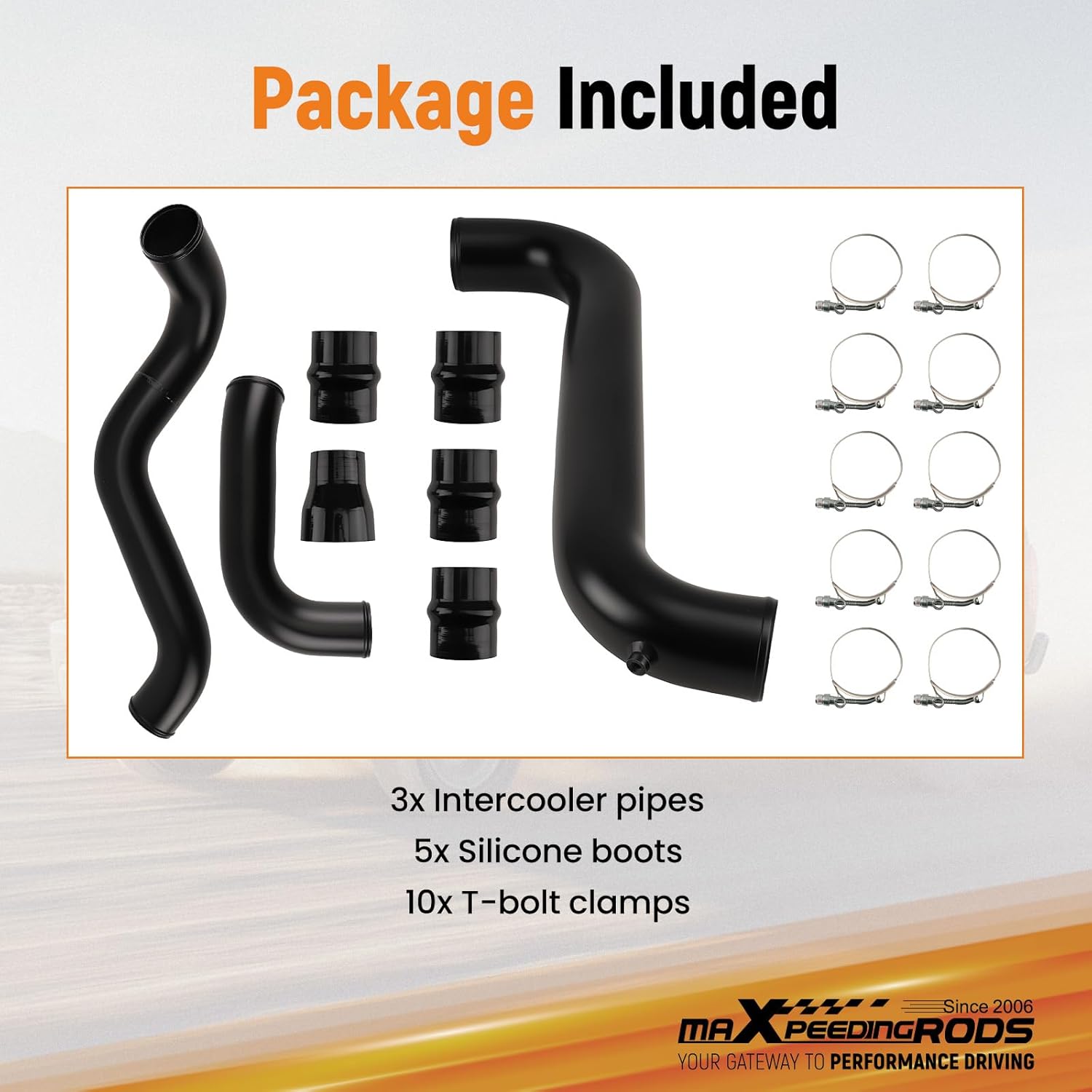 maXpeedingrods Intercooler Pipe Boot Kit for Chevrolet Silverado 2500HD/3500HD 6.6L Duramax Diesel 2011-2016, for GMC Sierra 2500HD/3500HD 6.6L Duramax Diesel 2011-2016