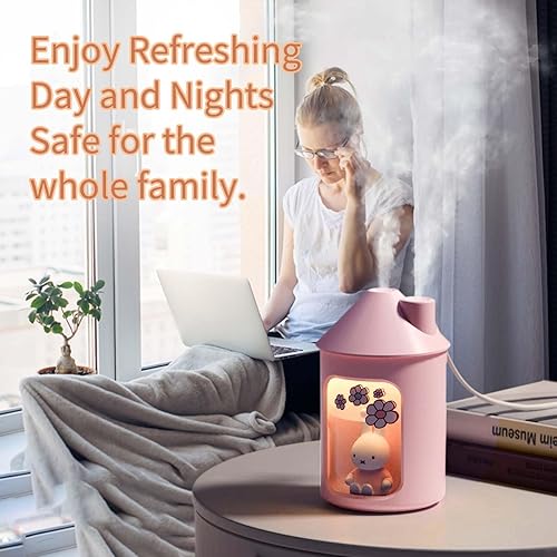 Miniatura 5 de Mipow x miffy BTA700M Humidificador de niebla fría para dormitorio, humidificador ultrasónico silencioso con luz nocturna, humidificadores de doble