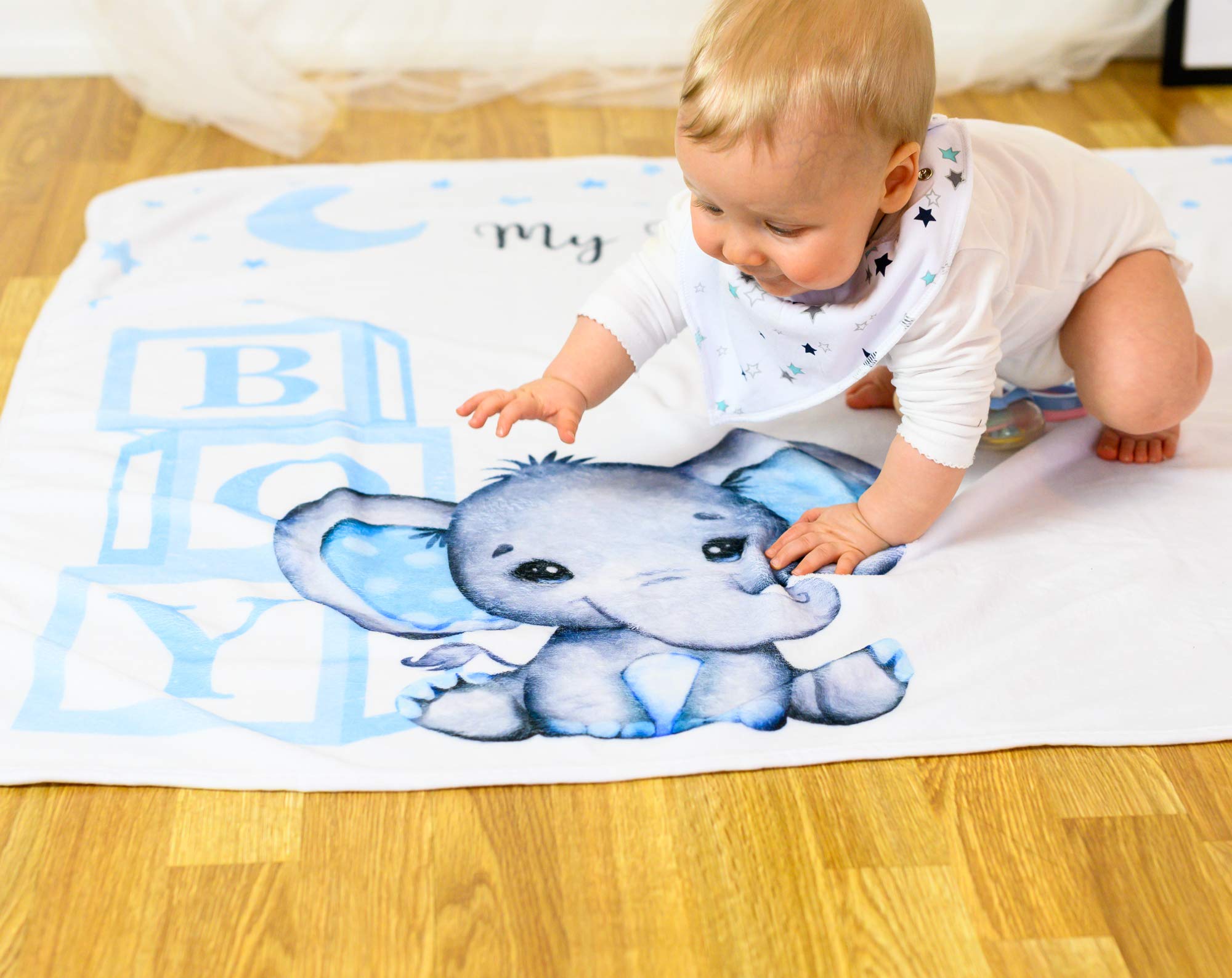 Manta mensual para bebé, Manta de Forro Polar Extra Suave de Primera Calidad para Baby Shower, Manta de hito del Mes de recién Nacido para decoración de guardería de bebé, Captura el Crecimiento del