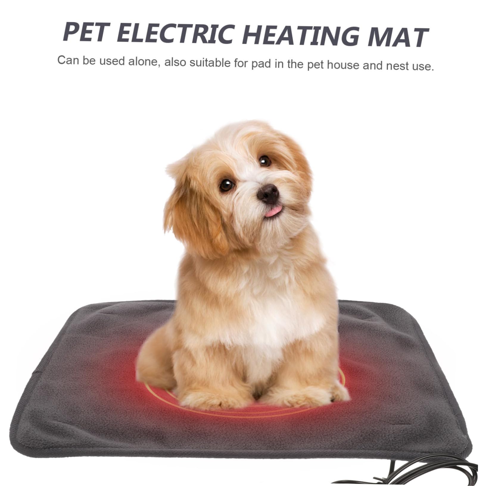 Coussin Chauffant USB pour Animaux, Polyester, pour Chat et Chien