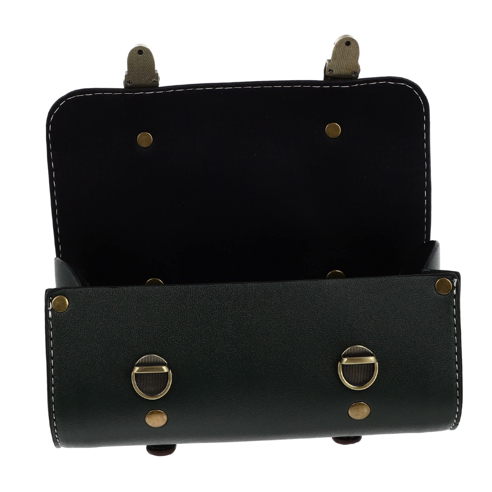 Borsa Bici Retrò Grande Capacità in Pu, Verde, Semplice | Protezione Solare, per Dispositivo e Accessori, Borsa Posteriore da Bici Elettrica e Moto