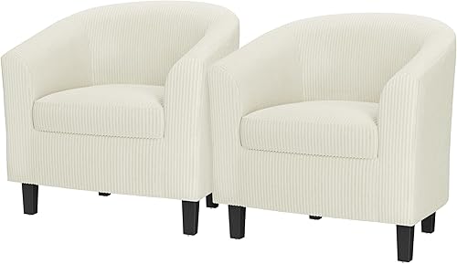 Miniatura 29 de Topeakmart Silla de club de piel sintética, moderna silla decorativa y acogedor sillón de barril con patas resistentes para sala de estar, Negro