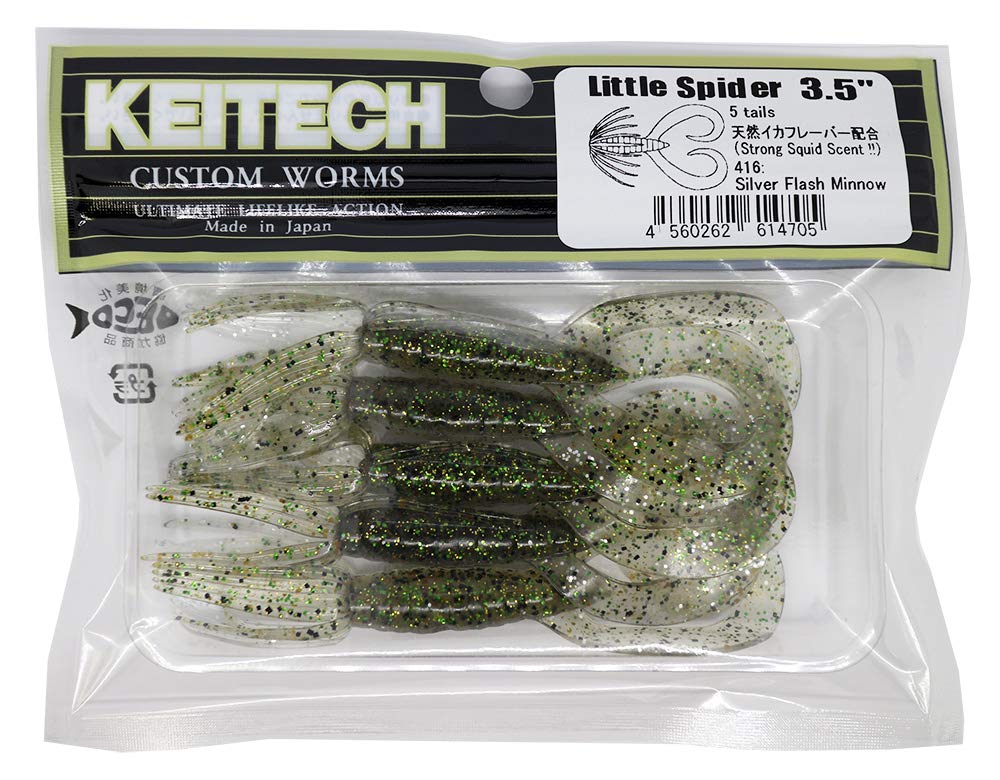 Keitech Little Spider 3.5" #416 Silver Flash Minnow
