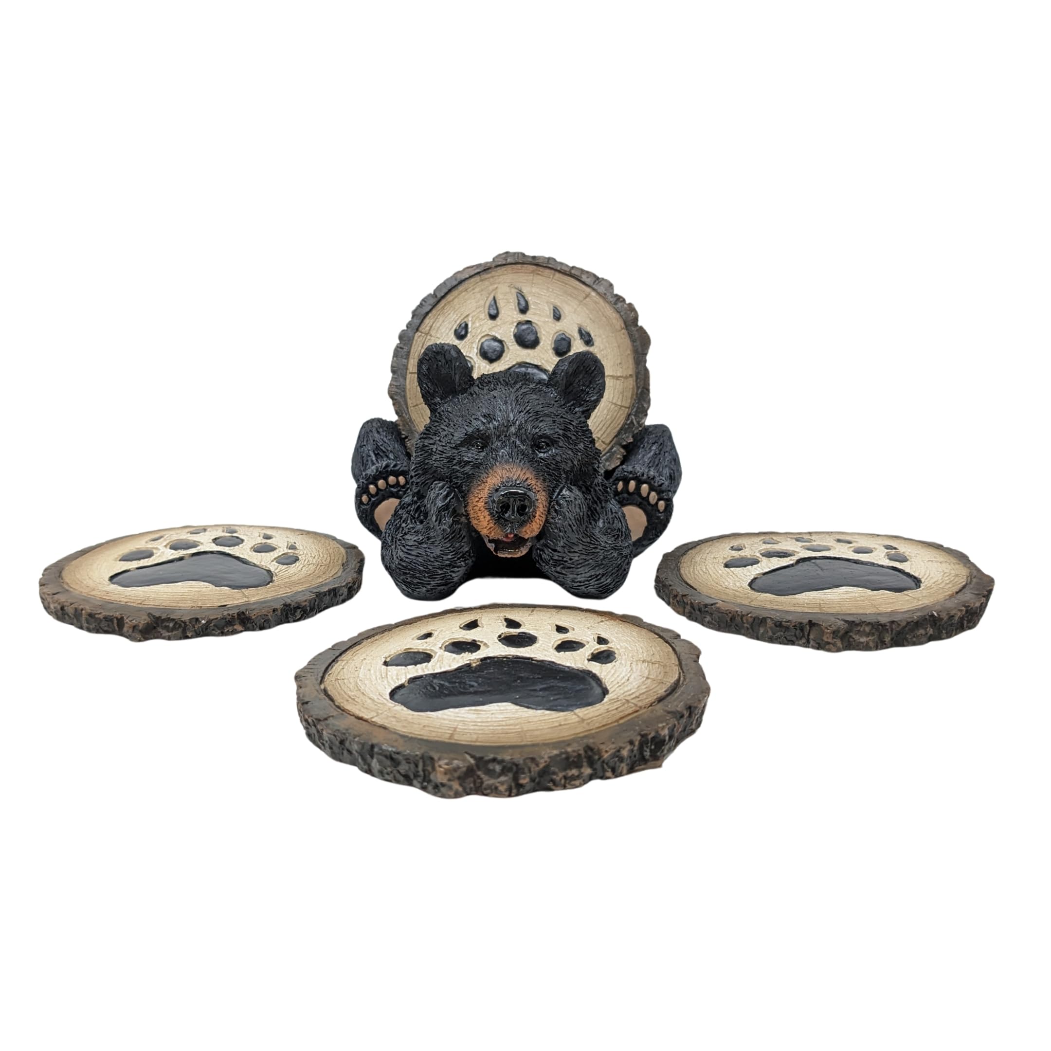 Dessous de verre patte d'ours déco cabine avec support pour table de bar