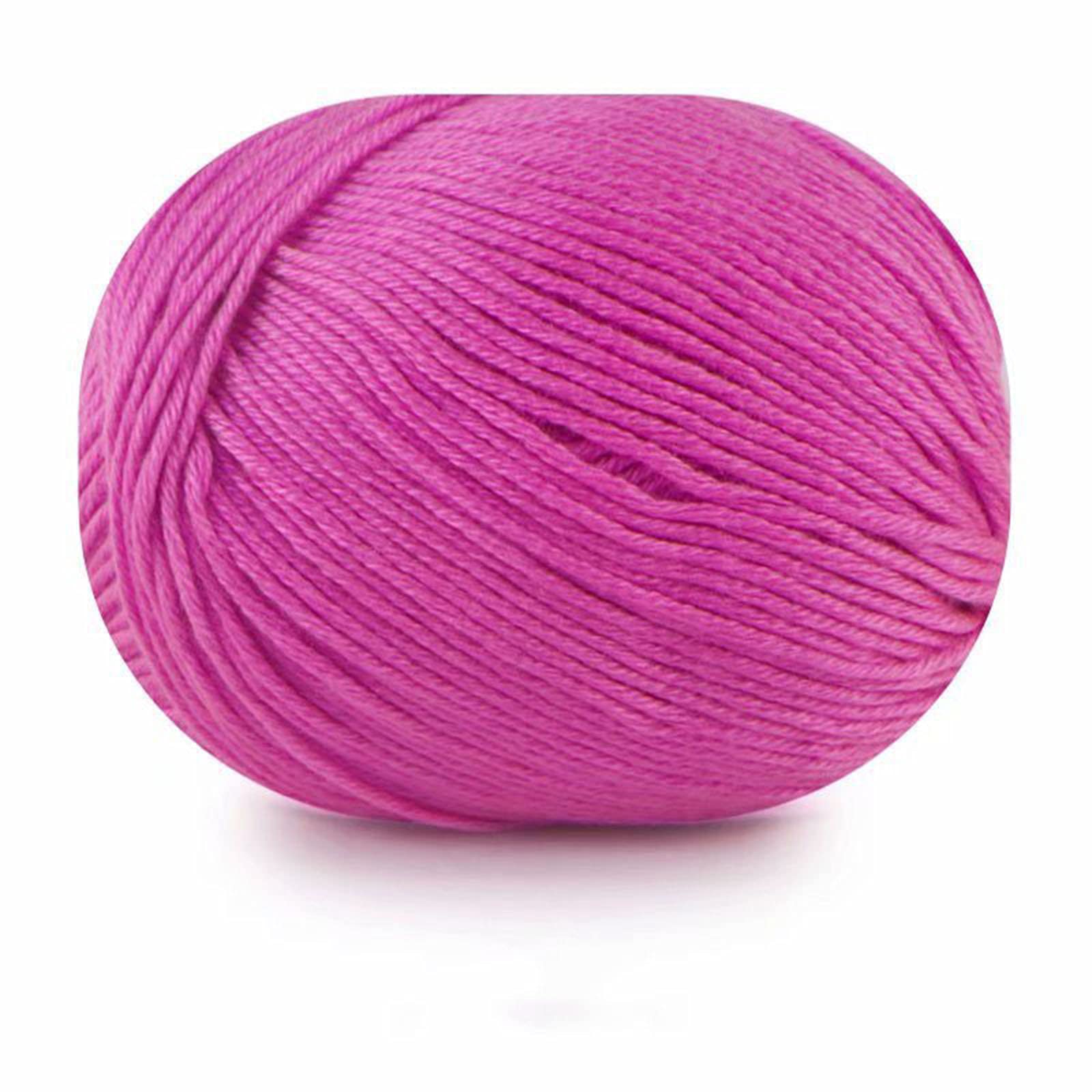 Milk Cotton Yarn for Crochet 10 * 50g Smooth Super Soft Comfortable Double Knitting Baby Wool for Baby Scarf Hat Clothing Any Handcrafts Crocheting (3 Balls,Color 27)