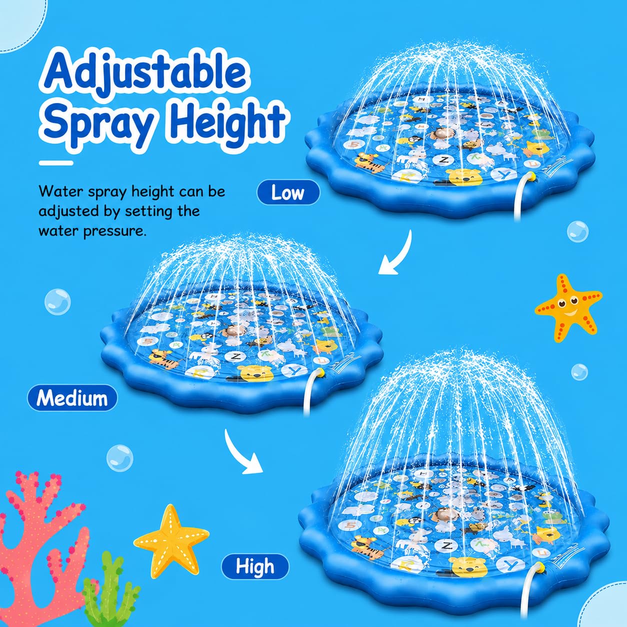 Kidology Splash Pad - Large Water Sprinkler for Kids -6