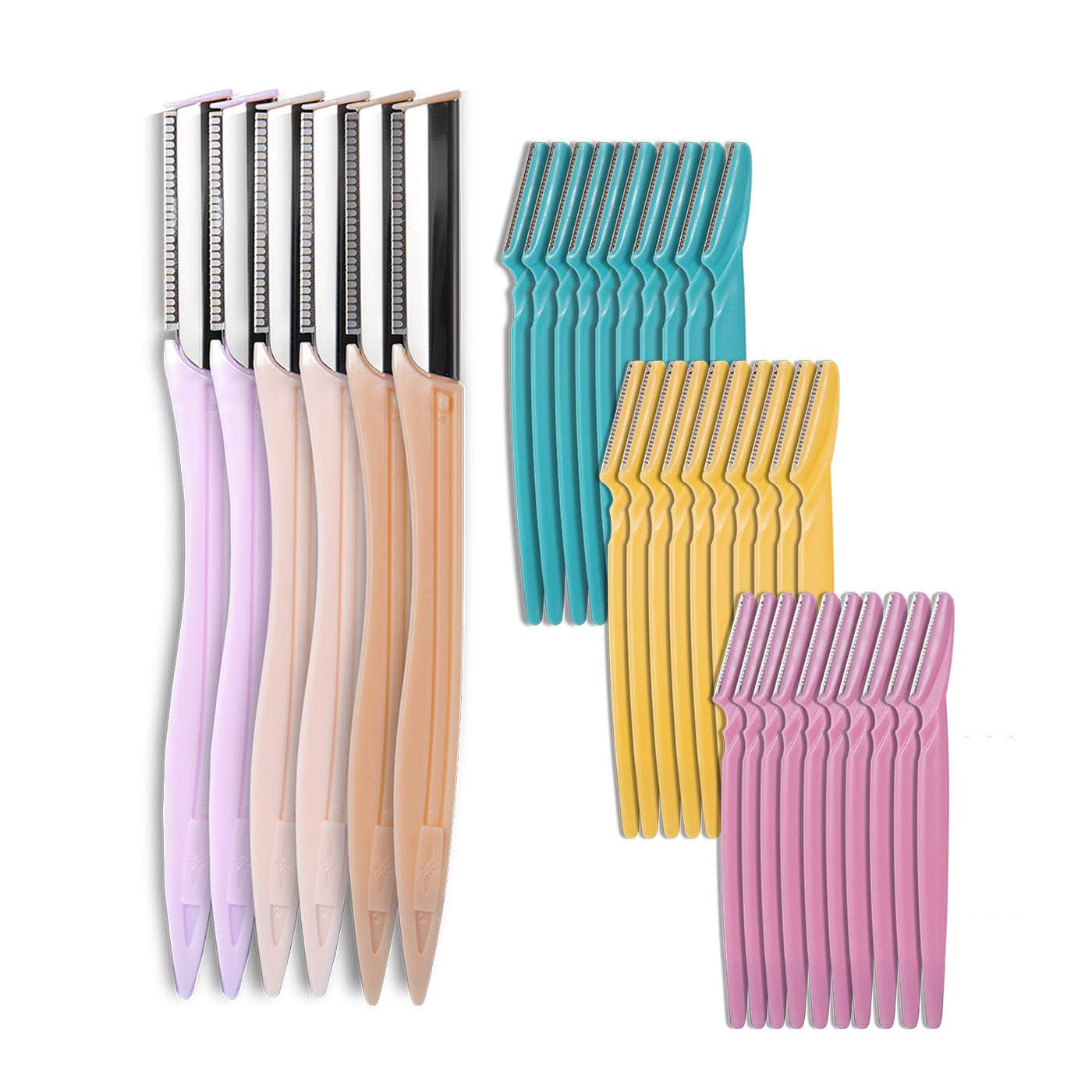 Total 36pcs Eyebrow Razors Multifunctional Face Razor and Eyebrow Shaper With Precision Cover for Men & Women