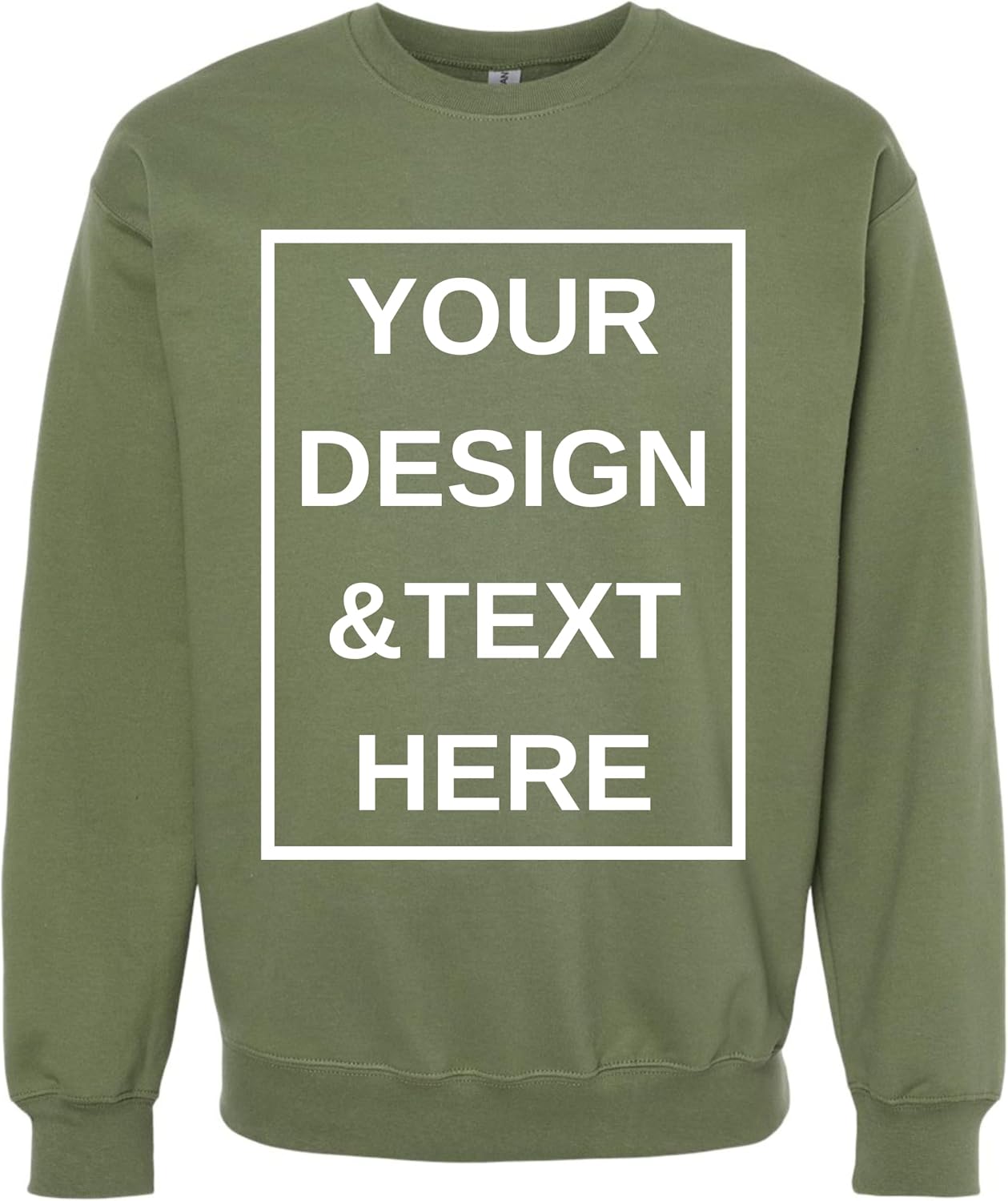 Custom Sweatshirt For Unisex Men Women Youth Toddler Your Design, Text on Front & Back Personalized Sweatshirt