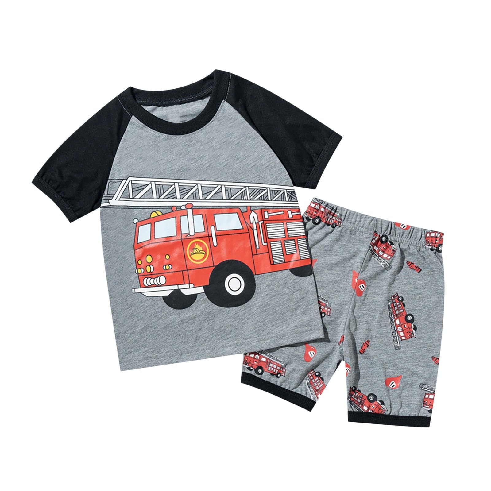 Générique Ensemble de Pyjama Garçon, Ensembles pour garçons Actifs de 2 à 8 Ans Tenue décontractée avec imprimé Dinosaure Ensemble Confortable pour Le Printemps et l'été vêtements pour Les Loisirs