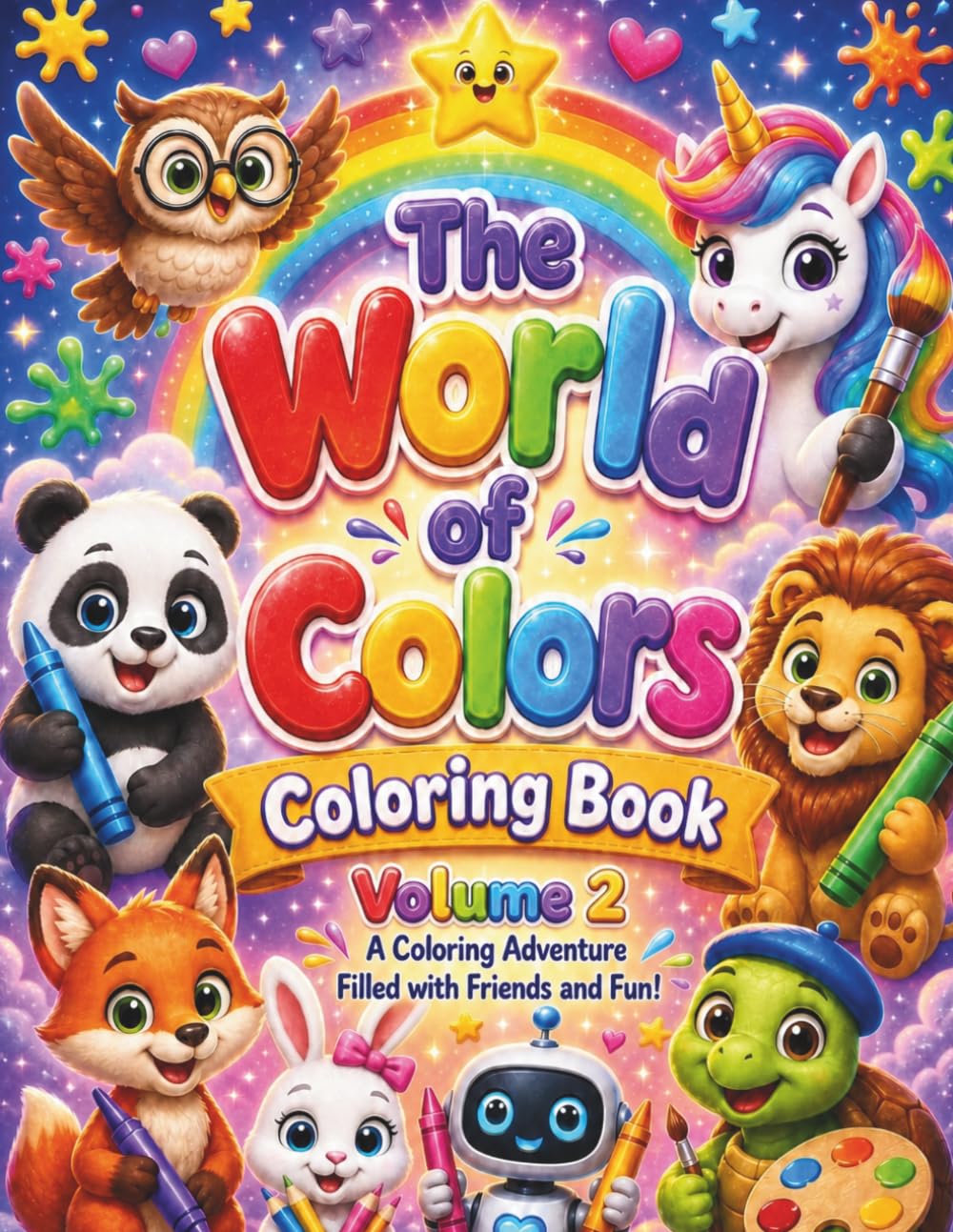 The World of Colors Coloring Book Volume 2: Welcome to the World of Colors! Cute Animals and Magical Coloring Adventures for Little Artists