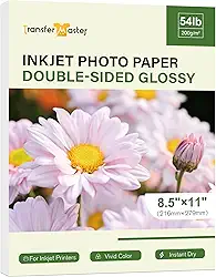 Papel fotográfico brilhante dupla face, 21 x 28 cm, papel de 24,5 kg para impressoras a jato de tinta, tinta para topos de bolo, 200 g/m², 30 folhas