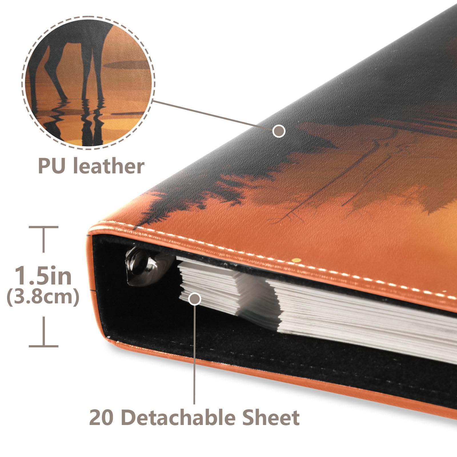 Amazon.com: JIPONI Deer with Sunset Large Photo Album, DIY Leather