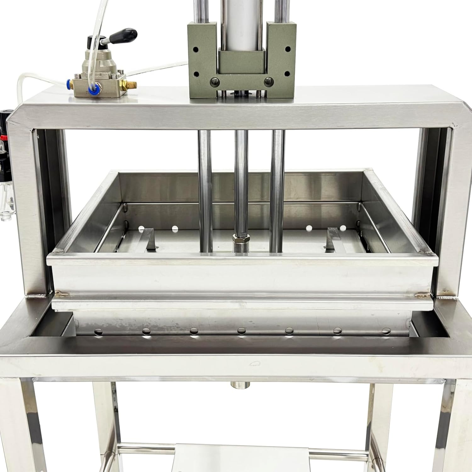 TECHTONGDA Commercial Pneumatic Tofu Forming Machine Stainless Steel Tofu Press Machine 500KG Max Pressure, 0.4-0.8MPa Air Pressure for Catering Shop/Canteen/Food Processing Factory/Kitchen