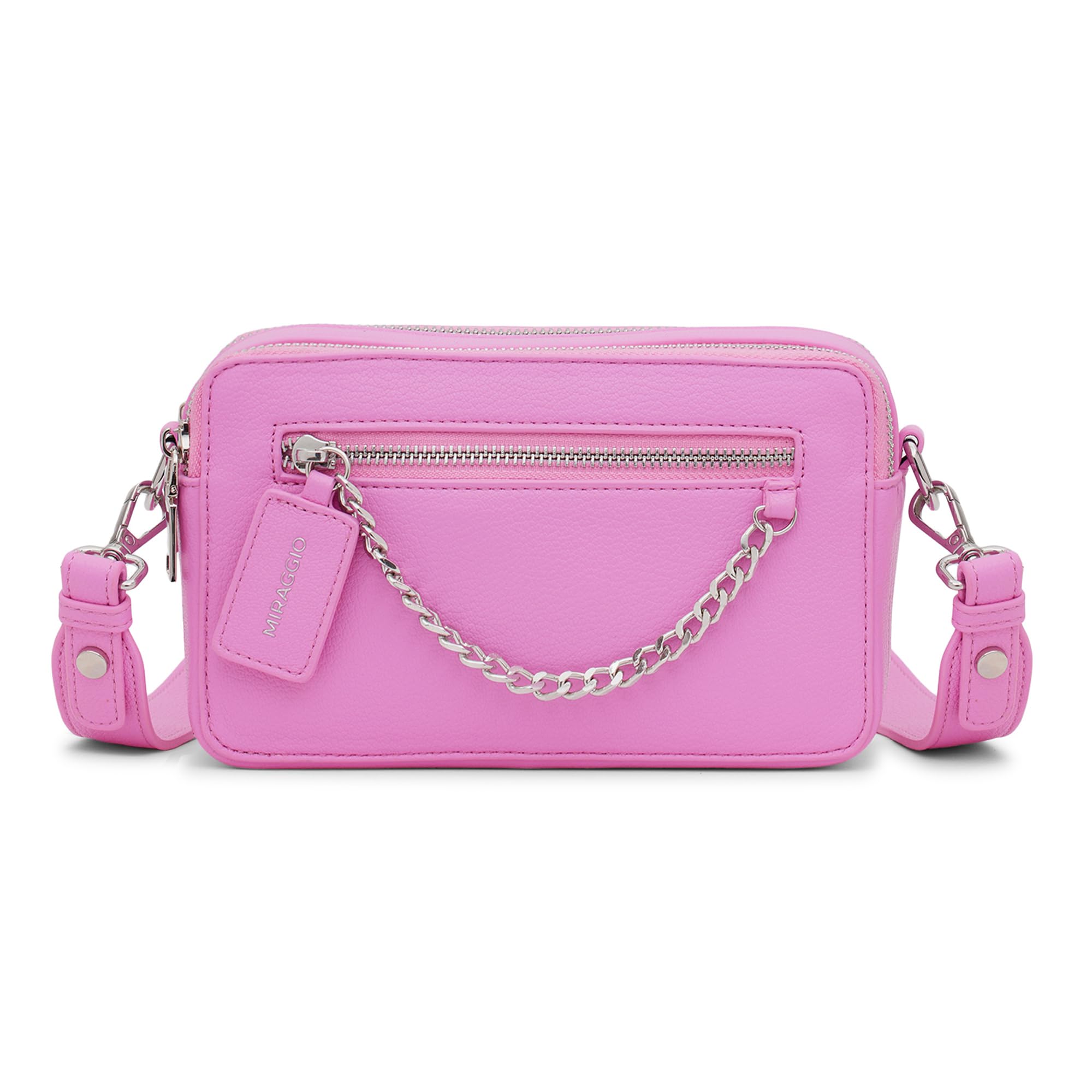 Miraggio Harbour Textured Crossbody bag With Adjustable Crossbody Sling Strap for Women (Pink) (B0D4LF93KS) Amazon Price History, Amazon Price Tracker