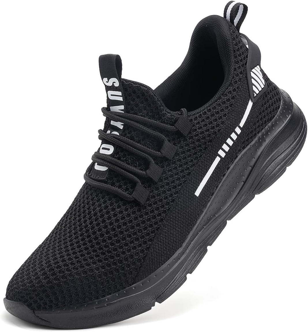 Steel Toe Shoes for Men Women Indestructible Puncture Proof Safety Work Shoes Comfortable Slip Resistant Sneakers Airy for Construction 12 Women/10.5 Men Black