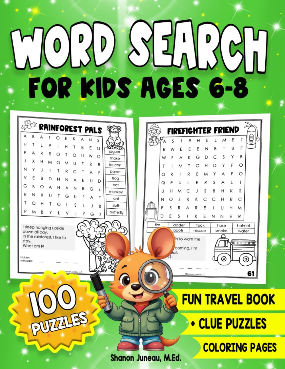 Word Search for Kids Ages 6-8: Word Search Clue Puzzle Book: 100 Large Print Word Search Puzzles Kids Word Search...