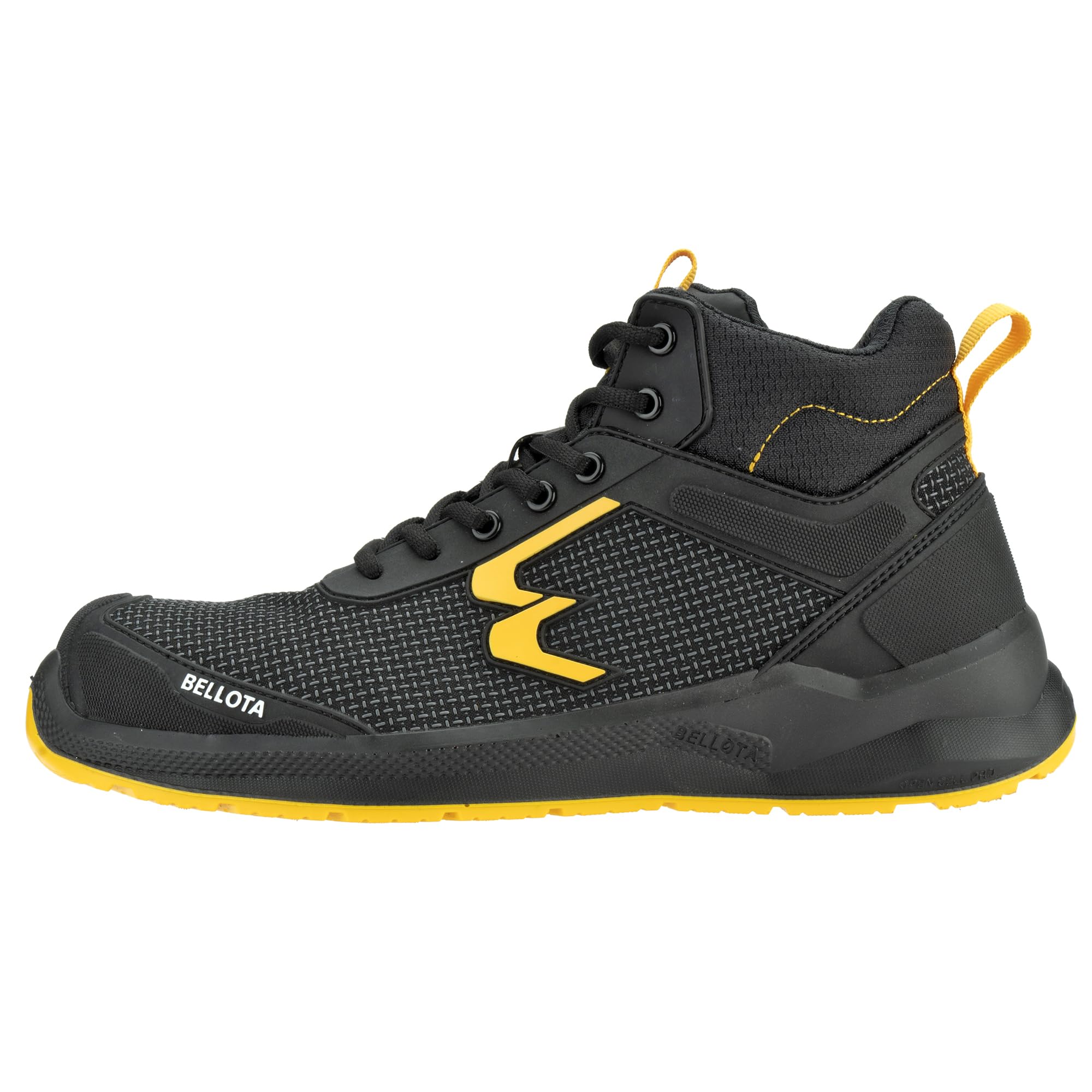 Bellota BRUNNS3S - bota de seguridad Running S3S con tejido FORTITEX TM deportivo, cómodo y ligero, pensado para almacenes, industria, transporte y construcción.