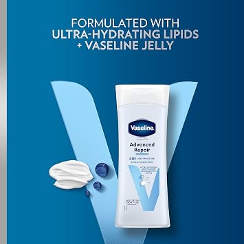 Vaseline Intensive Care Advanced Repair Body Lotion fragrance-free to heal very dry skin 2x 400 ml