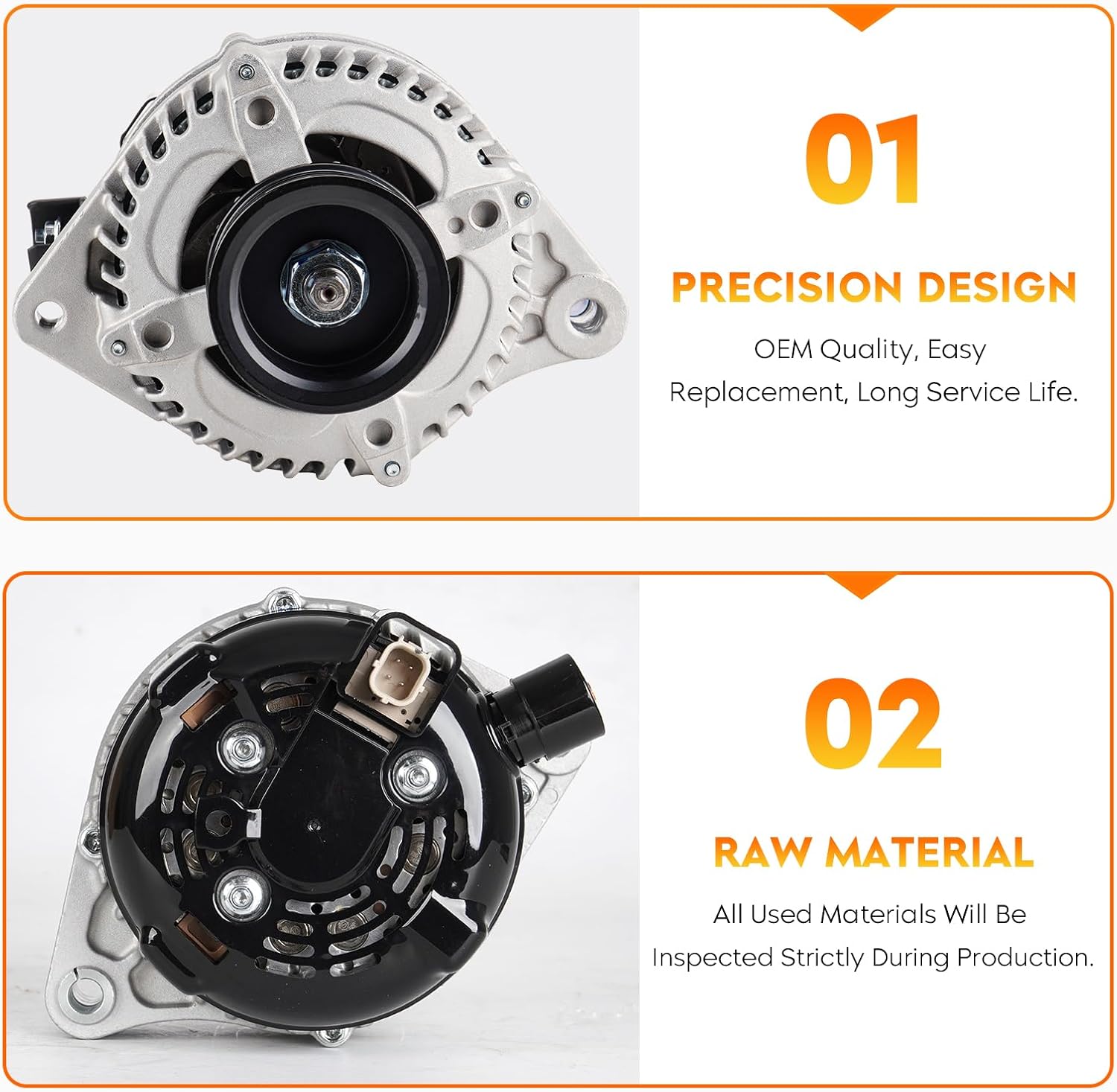 New Alternator for 3.5L 2008-2010 Honda Odyssey, 2009-2011 Pilot, 2009-2011 Ridgeline, Acura MDX ZDX 3.7L 2010-2013, TL 3.5L 3.7L 2009-2014, TSX 3.5L 2010-2014, RL 3.7L 2009-2012, 11391, 11391N