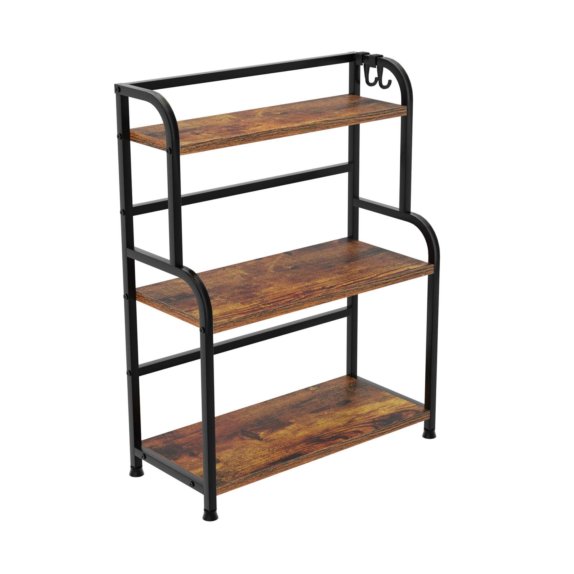 Porta Spezie per Cucina Salva spazio & Ripiano Salvaspazio Cucina | 53x40x18cm, in Metallo & Legno | – Portaspezie da Appoggio per Casa e Ufficio(SW-3-strati)