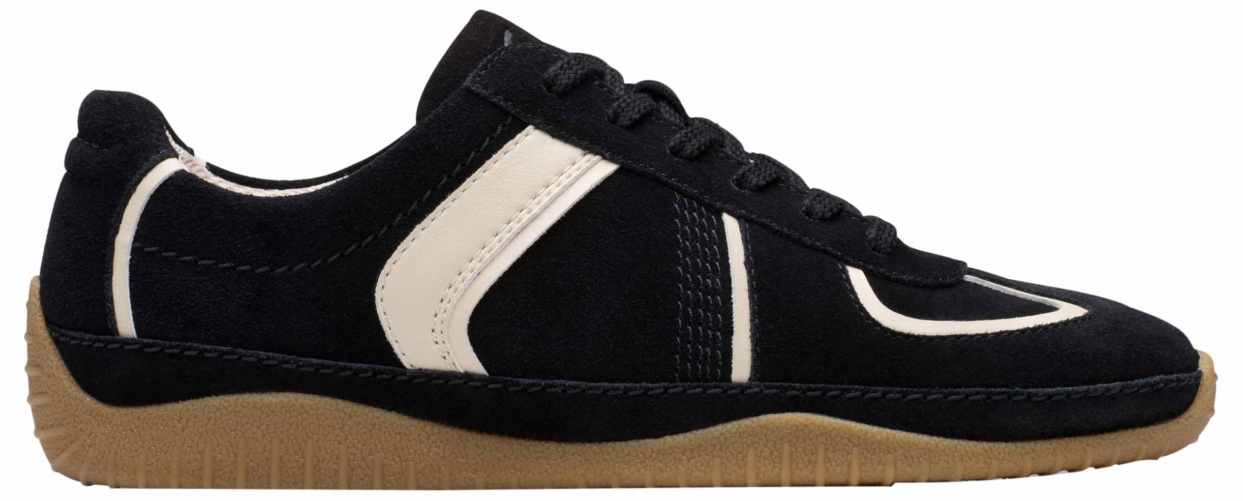 Clarks Mujer Negro, Negra Para 26183162 Zapatillas De Piel Meridor Negro (39.5), Plano, Cordones, Casual