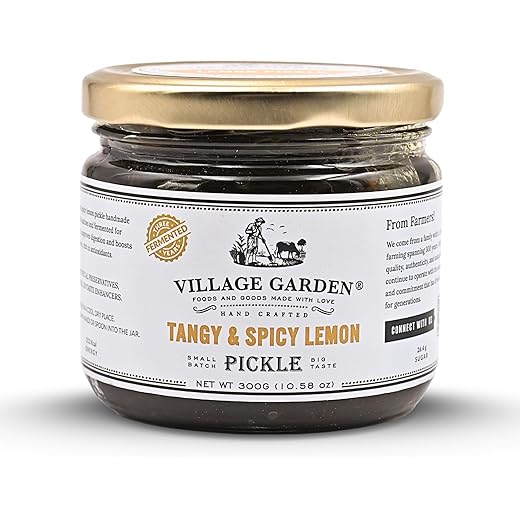 Village Garden Lemon Pickle - Tangy & Spicy - 300g