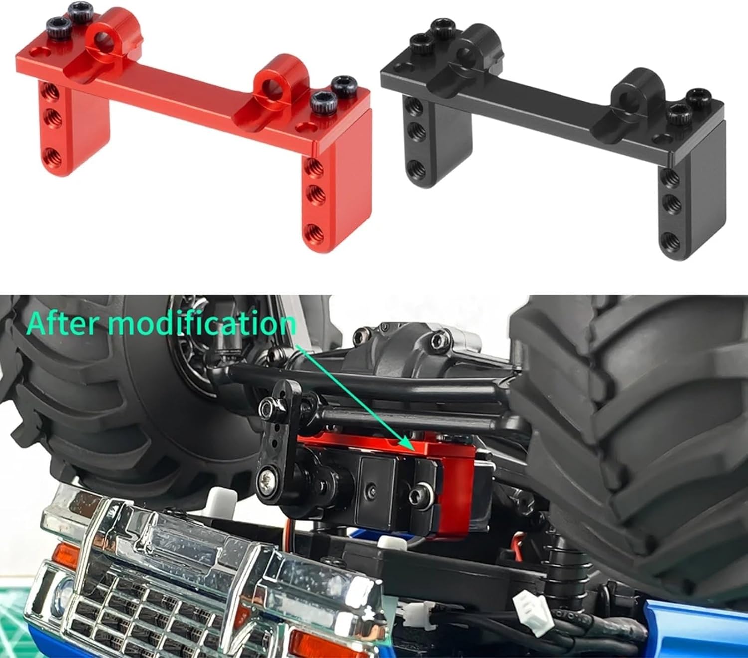 1/16 おもちゃ RCアクセサリー For FMS For FCX24 1/24 メタルサーボマウント RCクローラー RCカーパーツ For FMS For FCX24 1/24 アルミ合金製 調整可能サーボ 固定マウント RCカー トラック アップ