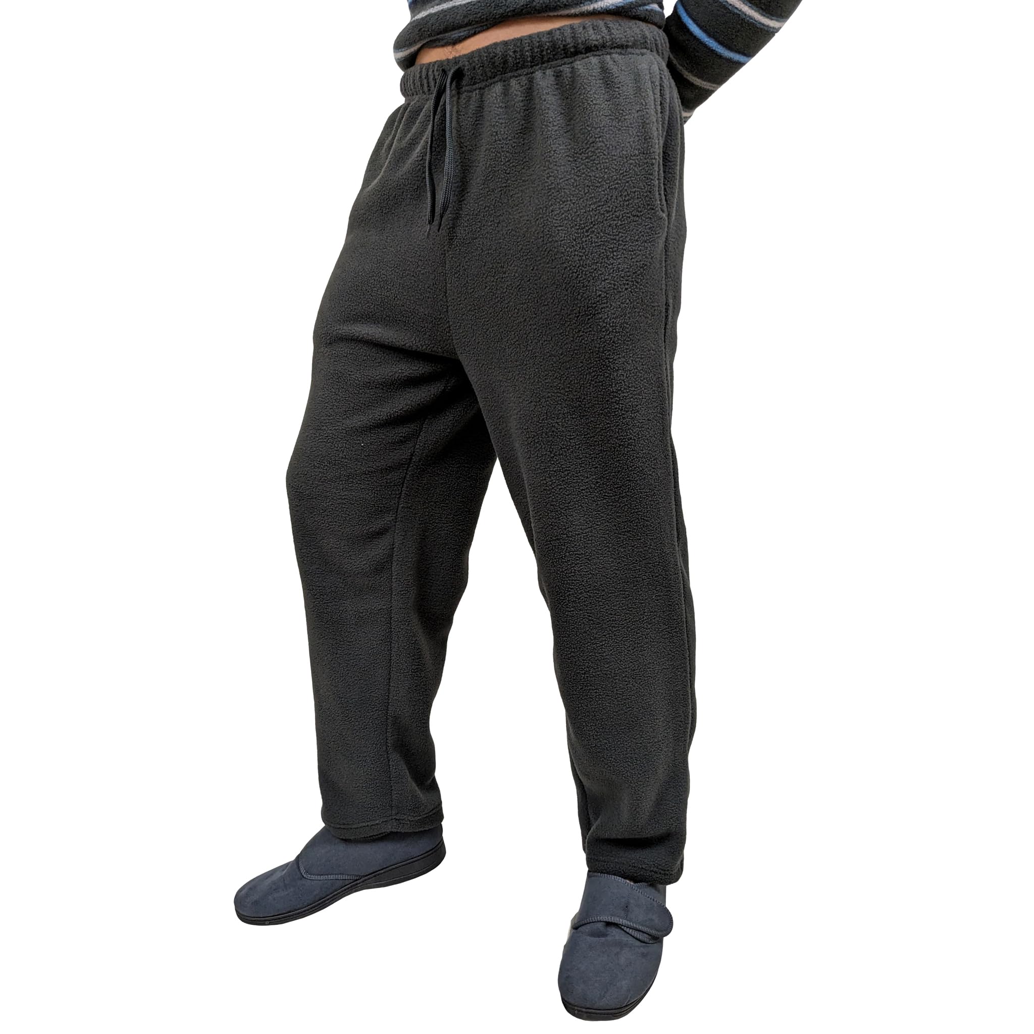 Conjunto de pijama de forro polar cálido para hombre, conjunto de pijama de invierno