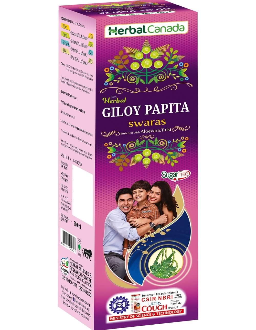 HARC Herbal Canada Giloy Papita Juice | Immunity Boosters with the power of Giloy, Aloevera and Tulsi, Pure, Natural and 100% Ayurvedic Juice (500 ml) (Pack of 3) HARC Herbal Canada Giloy Papita Juice | Immunity Boosters with the power of Giloy, Aloevera and Tulsi, Pure, Natural and 100% Ayurvedic Juice (500 ml) (Pack of 3)
