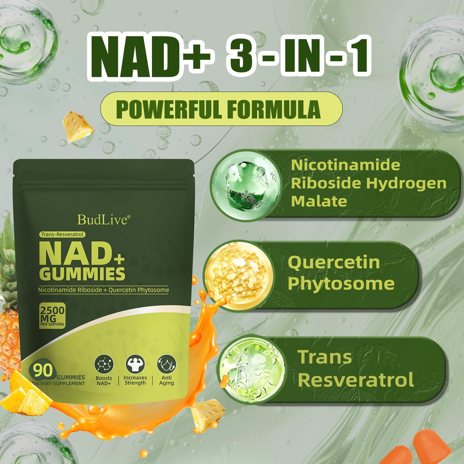 NAD Resveratrol Gummies, Liposomal NAD Gummies for Women — Amazon image 5