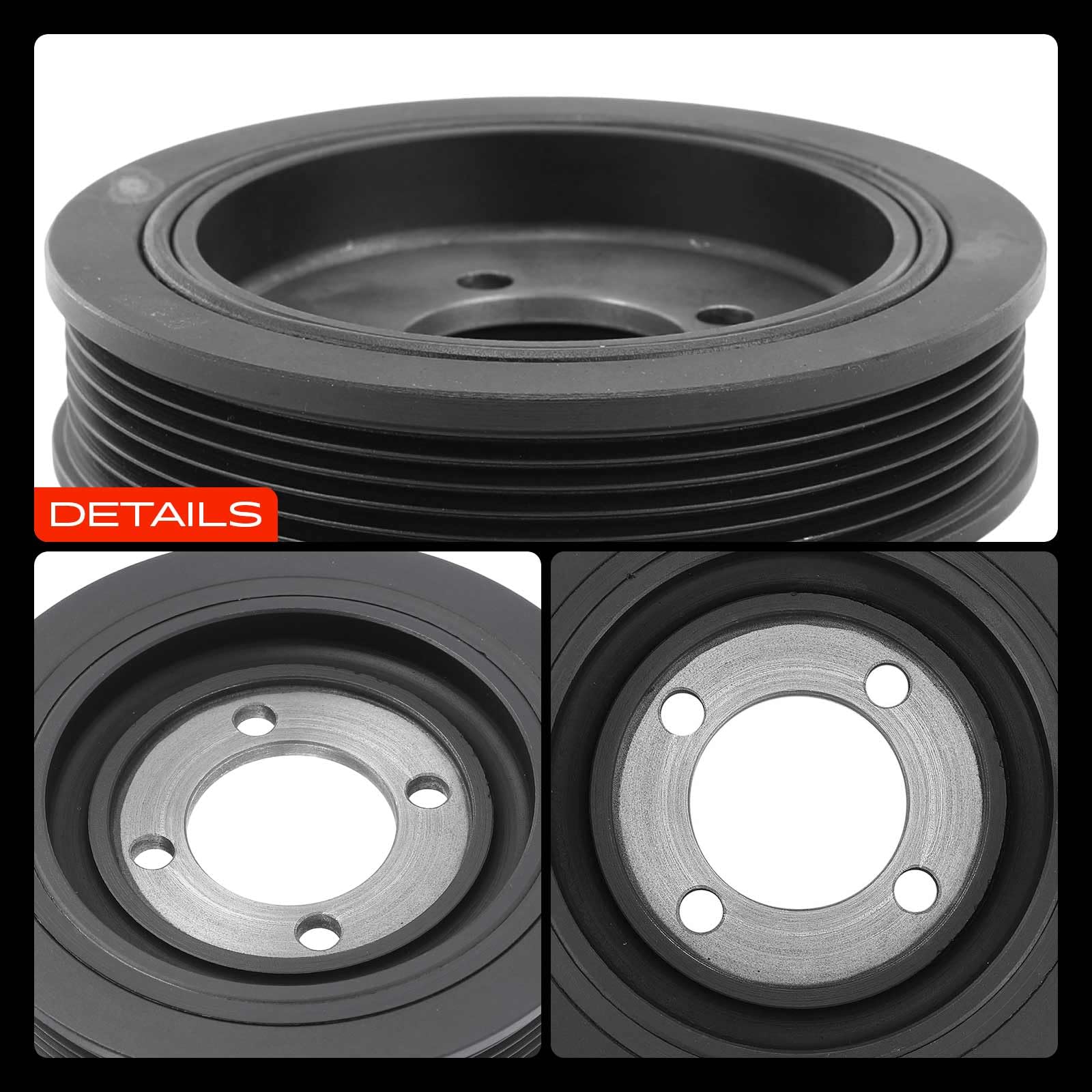 Frankberg Puleggia albero motore 96419497 | Compatibile con: Leganza KLAV, Nubira Wagon J100, Lacetti Hatchback KLAN, Evanda, Berlina Nubira, Rezzo MPV U100