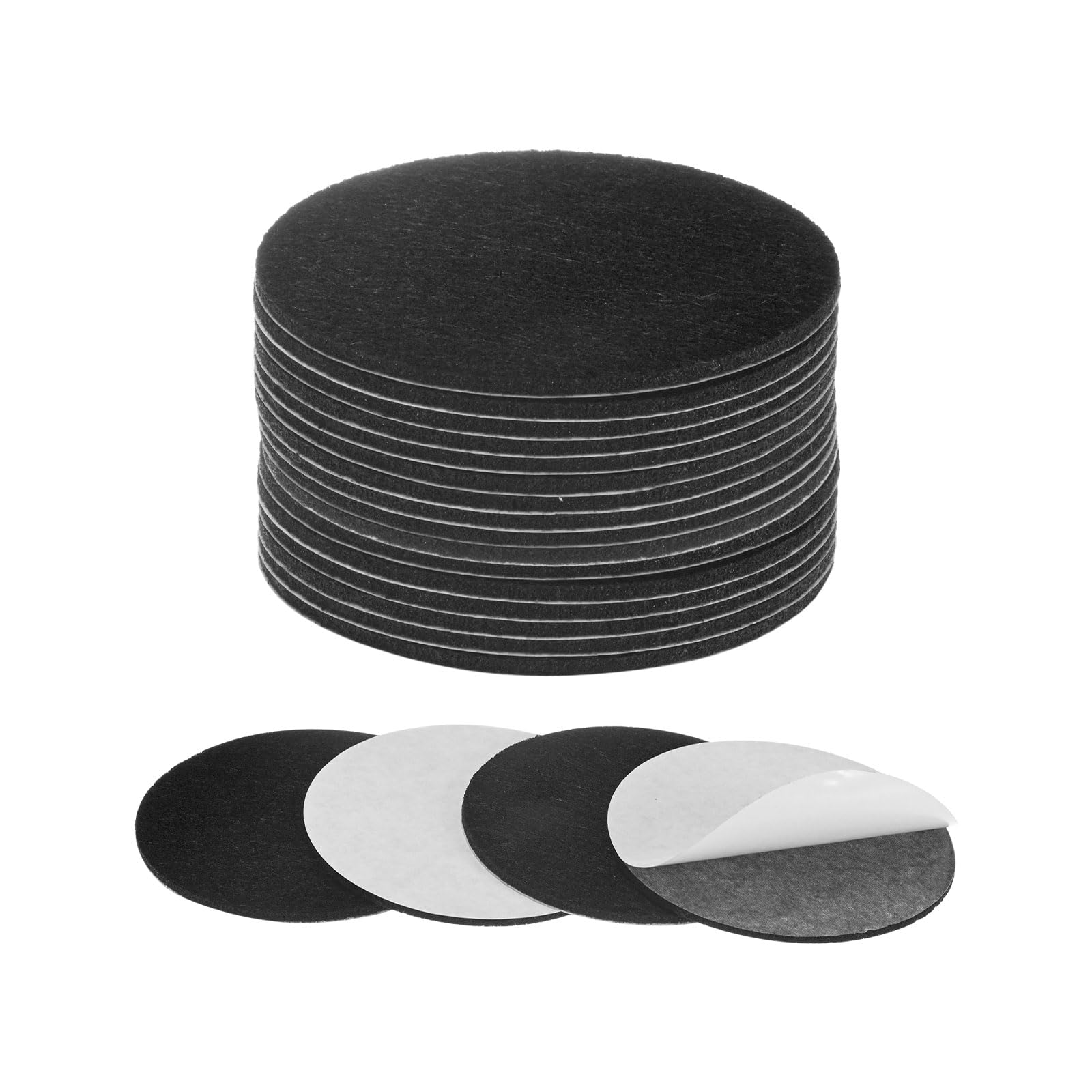 Fieltro autoadhesivo negro de 2 mm de grosor para bases de lámparas y manualidades